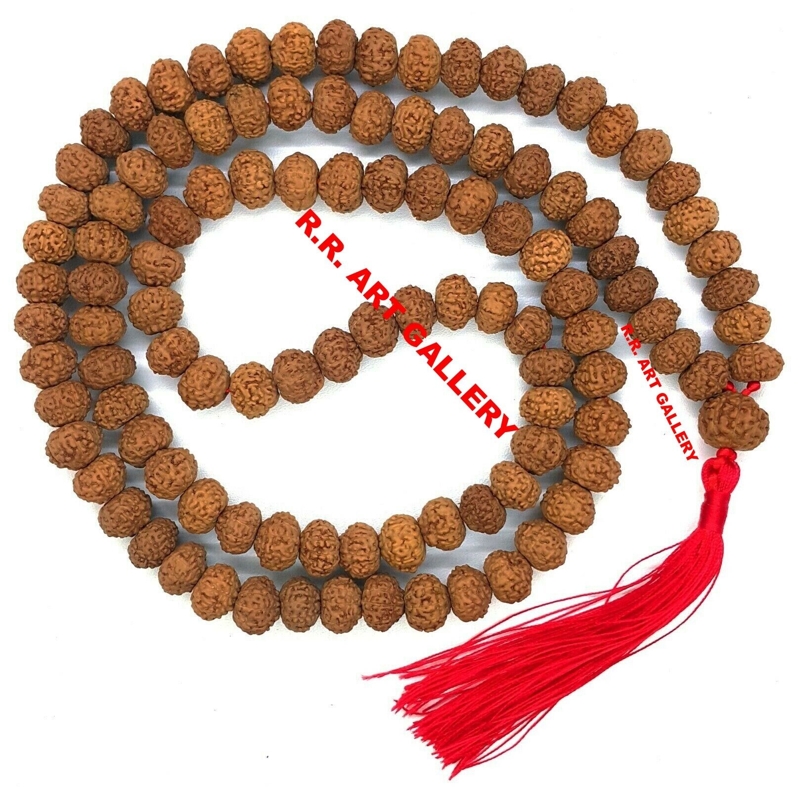 9 Mukhi Rudraksha Mala / Nine Face Rosary Java Indonesian 108+1 Beads Size 11 MM