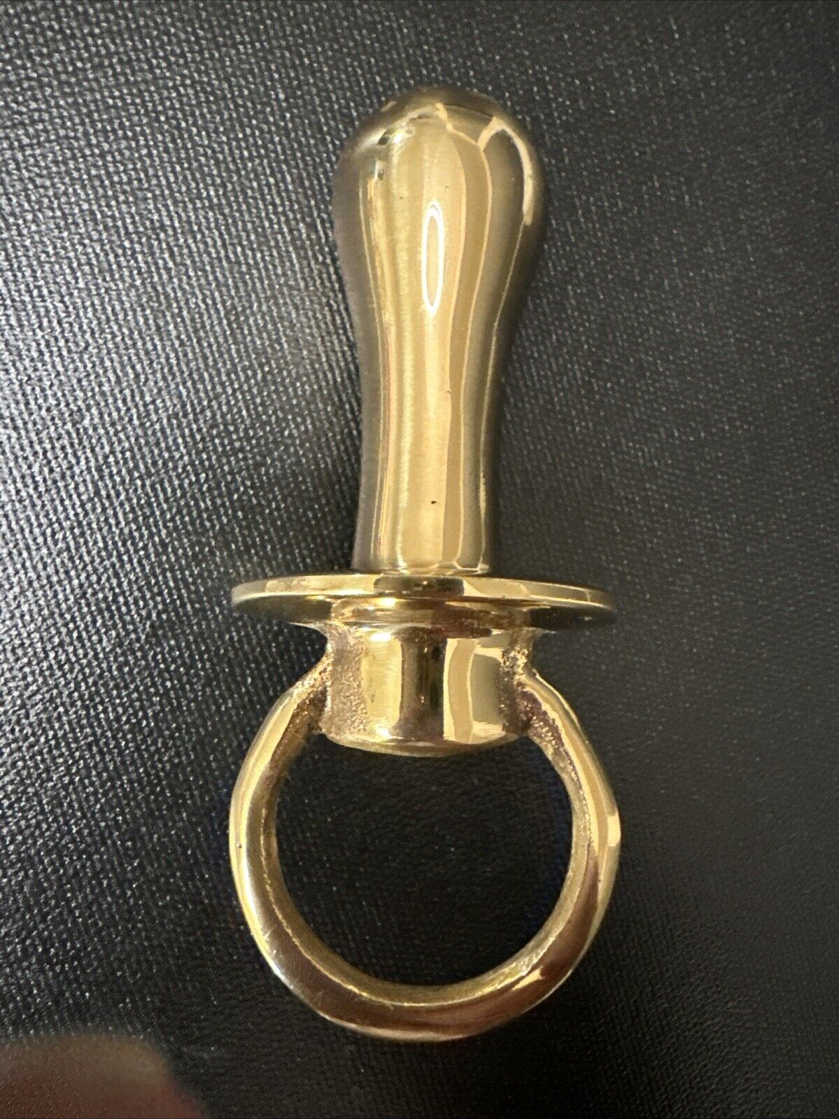 Vintage  Collector’s Solid Brass Pacifier Decoration Or Paper Weight- Heavy