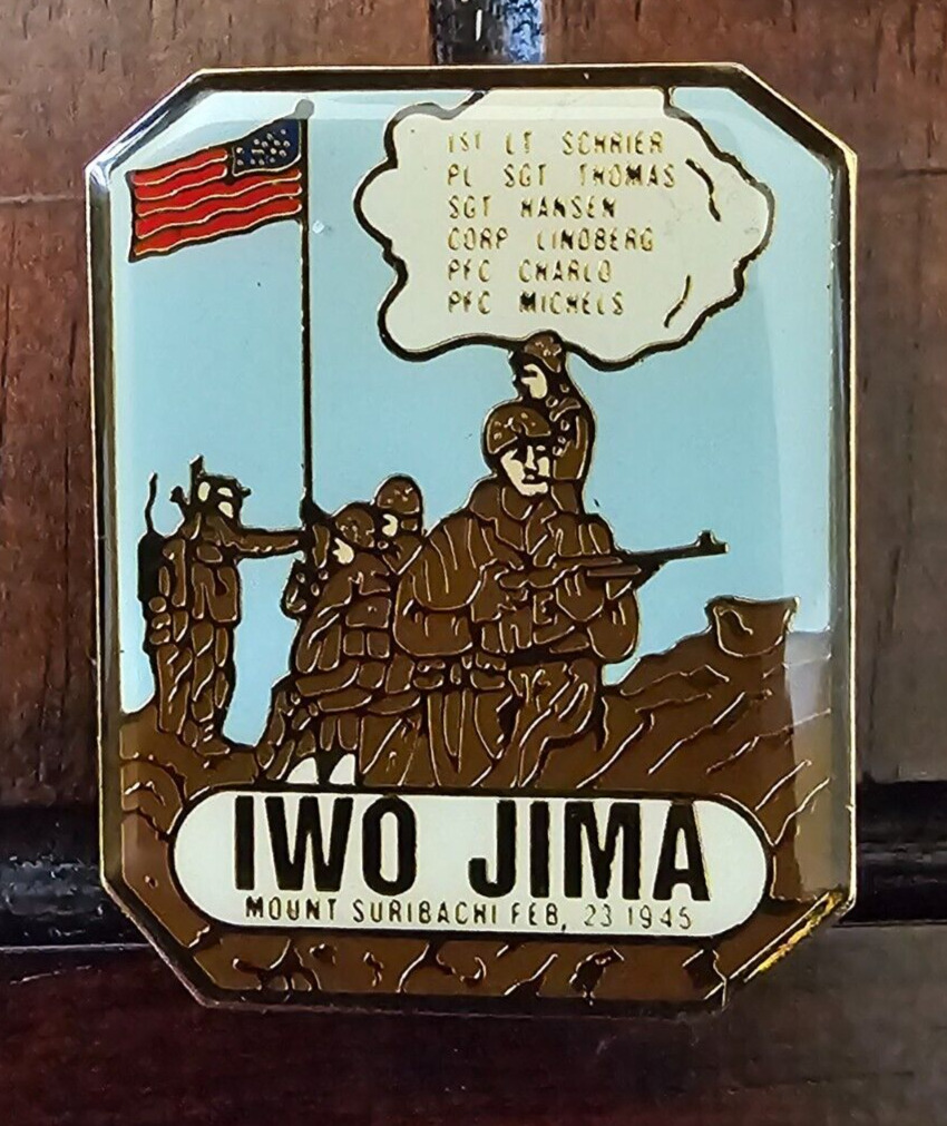Iwo Jima Mount Suribachi USMC Pin Marines WWII