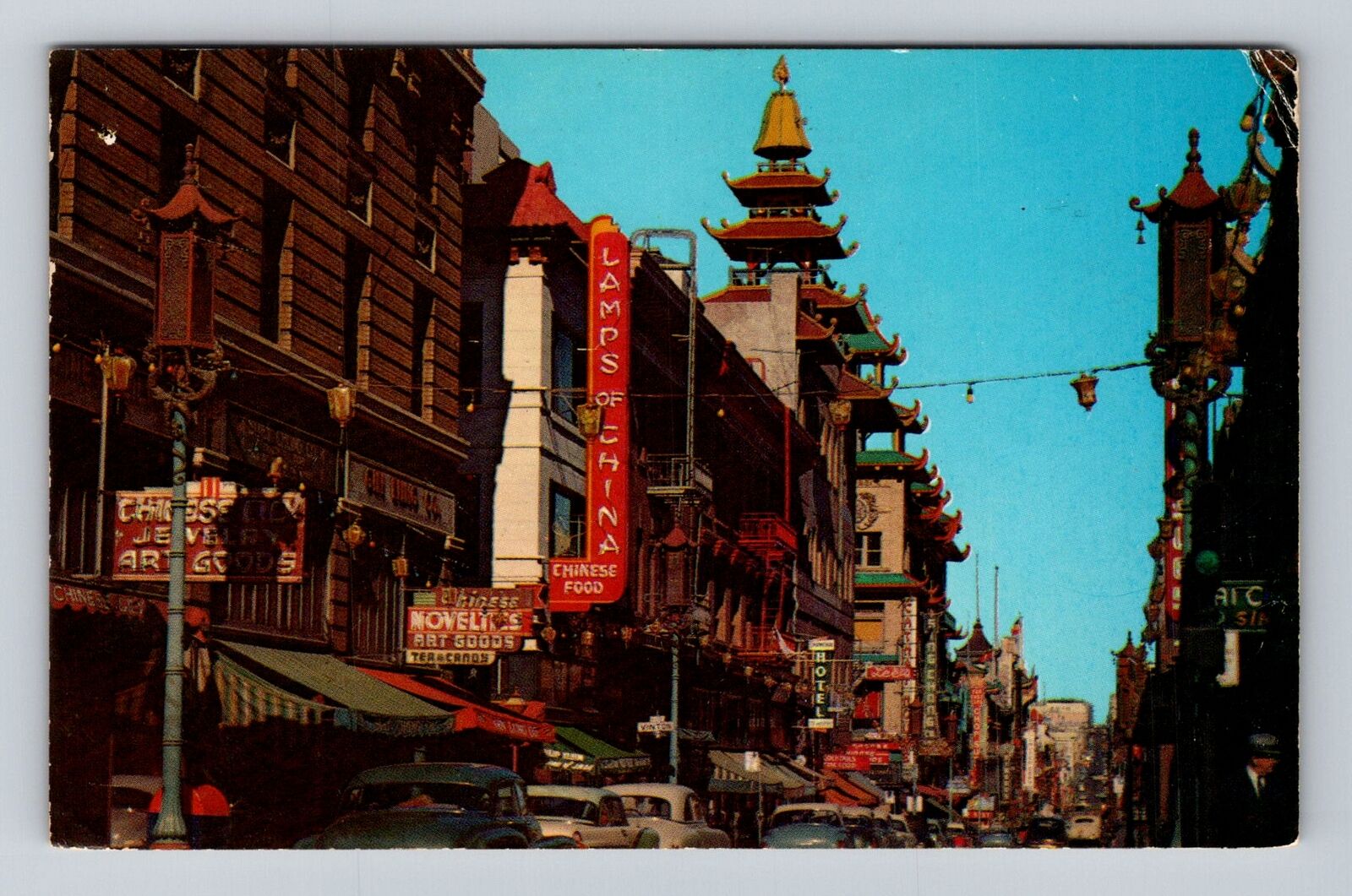 San Francisco CA-California, Grant Avenue, Chinatown, Vintage c1961 Postcard