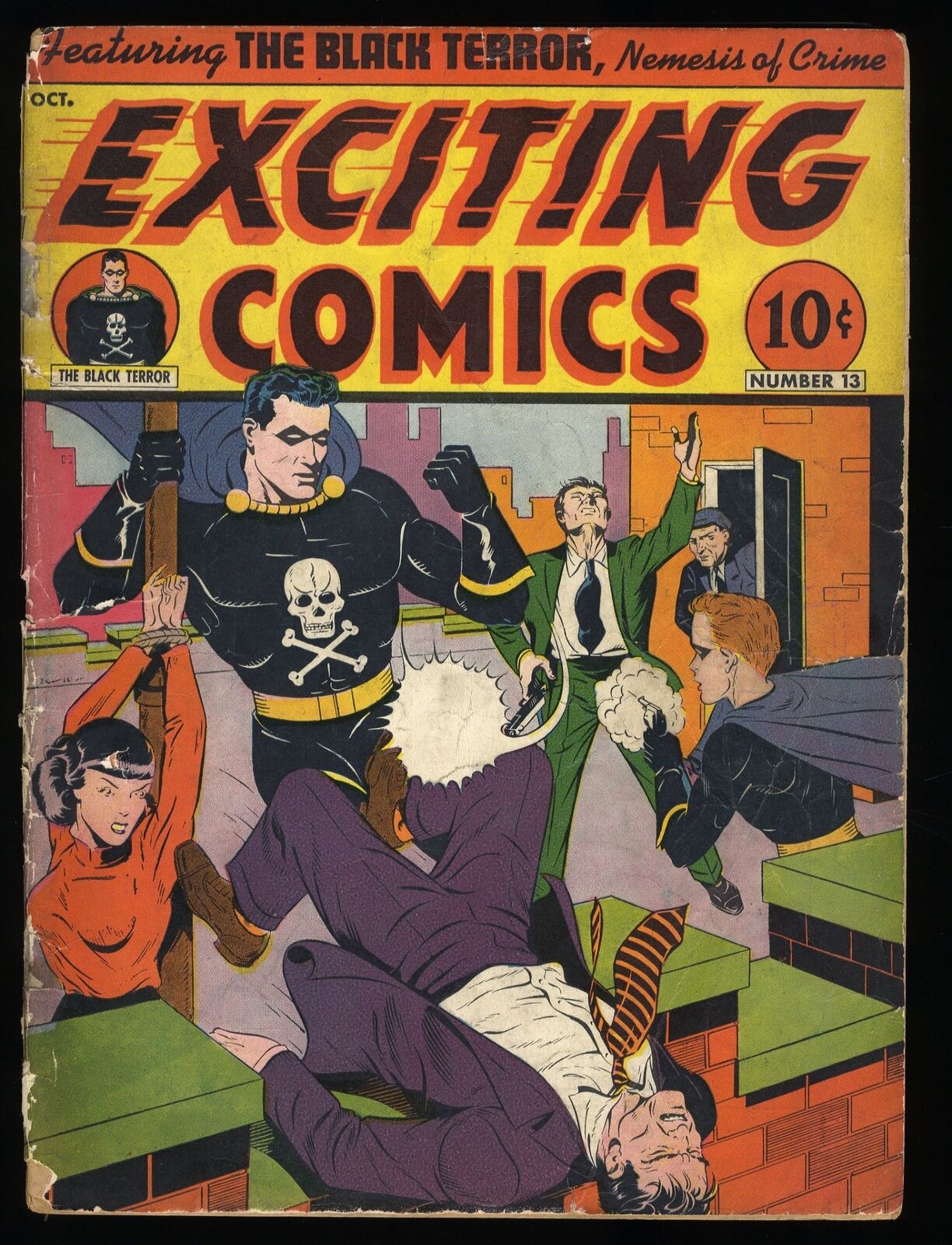 Exciting Comics #13 Inc 0.3 Cover Art by Elmer Wexler Pines 1941