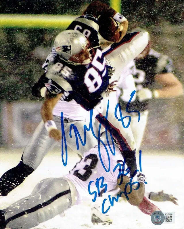 Jermaine Wiggins New England Patriots Autographed & Inscribed 8x10 Photo Beckett