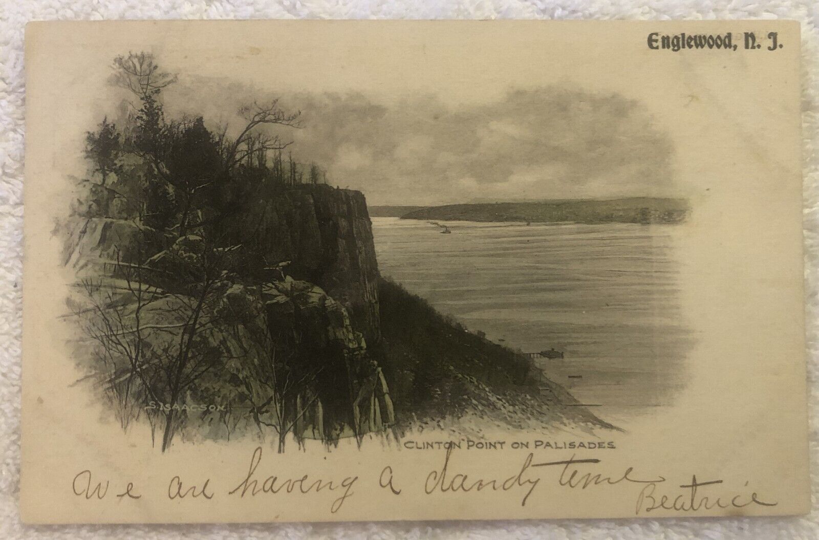 1906 Scenic Clinton Point Palisades Englewood New Jersey Posted Vintage Postcard