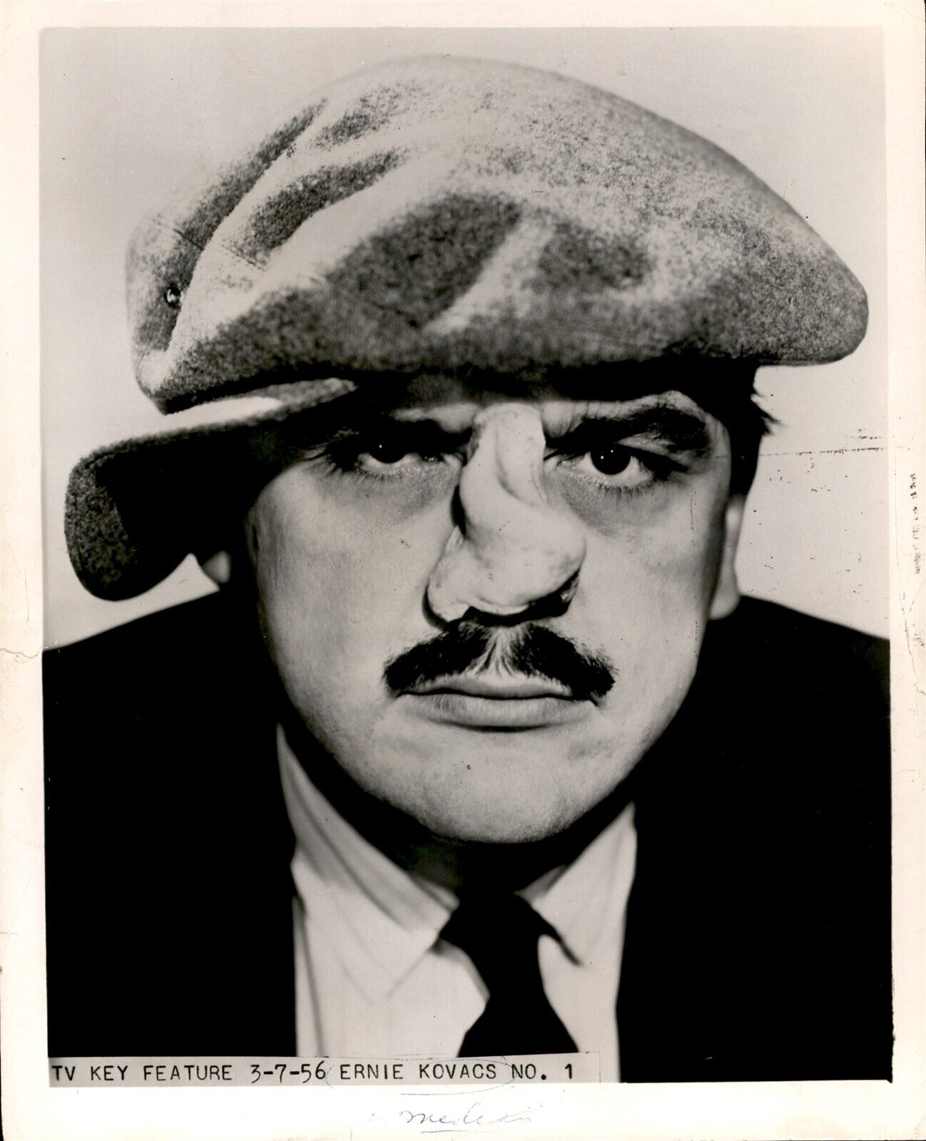 LD290 1956 Original Photo ERNIE KOVACS Actor Wearing Prosthetic Nose Disguise
