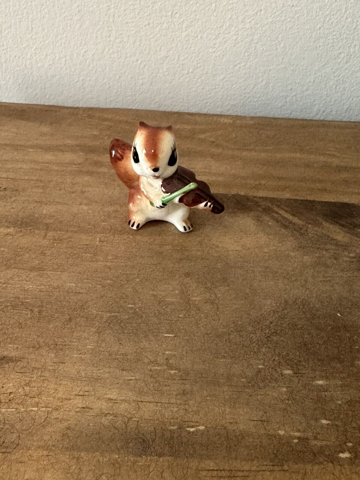 Vintage Miniature Ceramic Squirrel Figurine 1.5”T