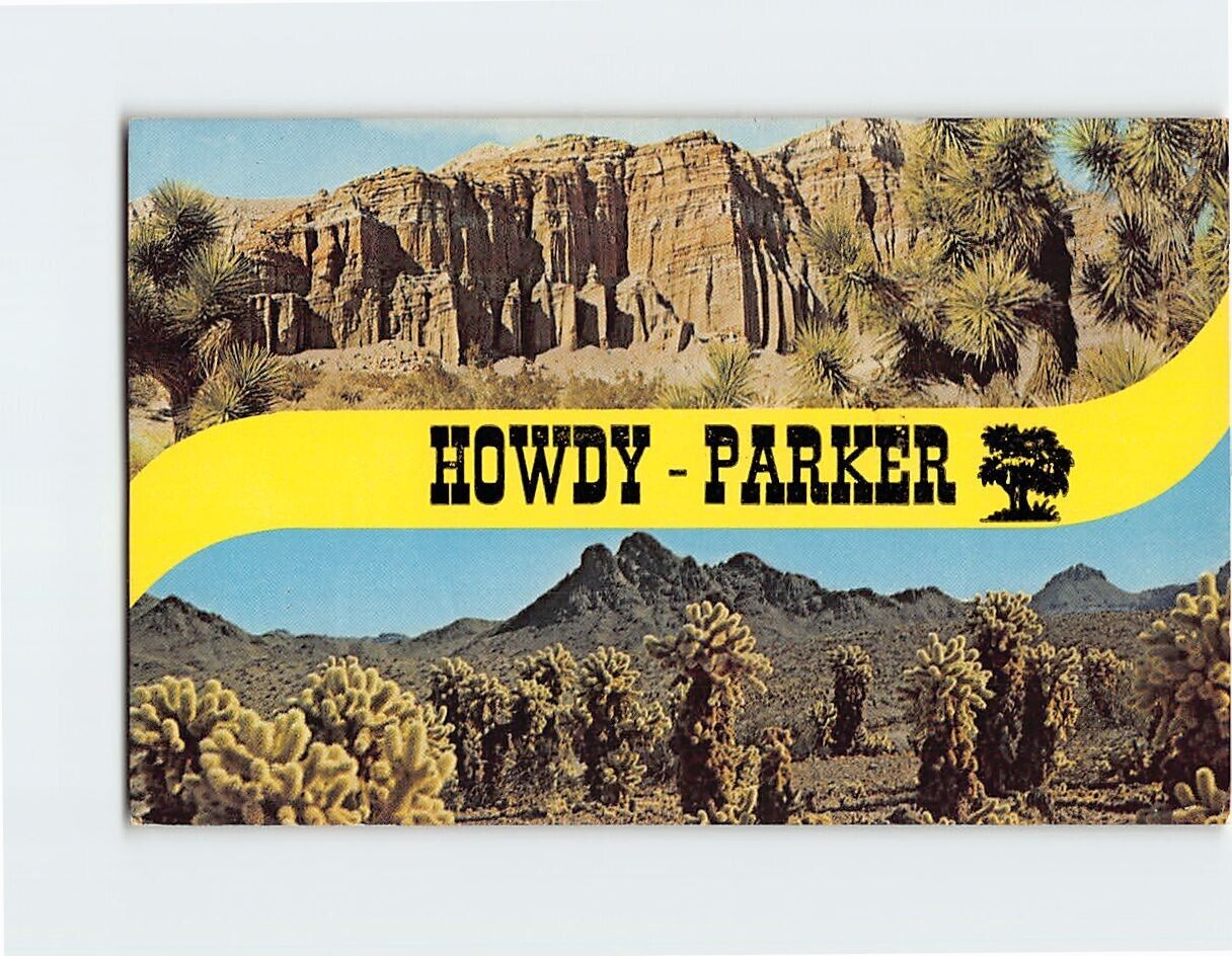 Postcard Howdy Parker Desert Country Arizona USA North America