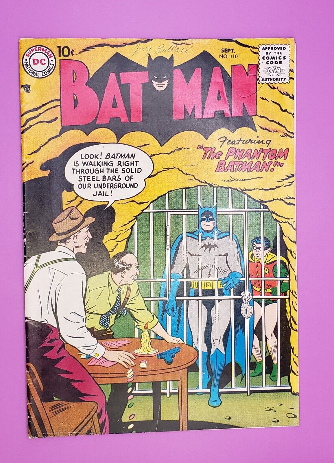 Batman #110 Joker Appearance 1957 DC Comics Silver Age VG/VG+