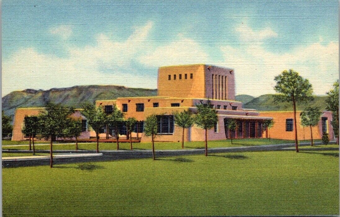 Albuquerque NM New Mexico, Library University UNM Antique Vintage Postcard UNP