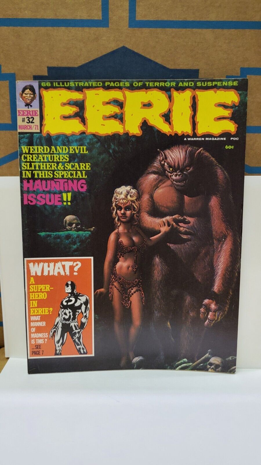 Eerie #32,  1971 Warren, Richard Corben story+front cover art; Near Mint-