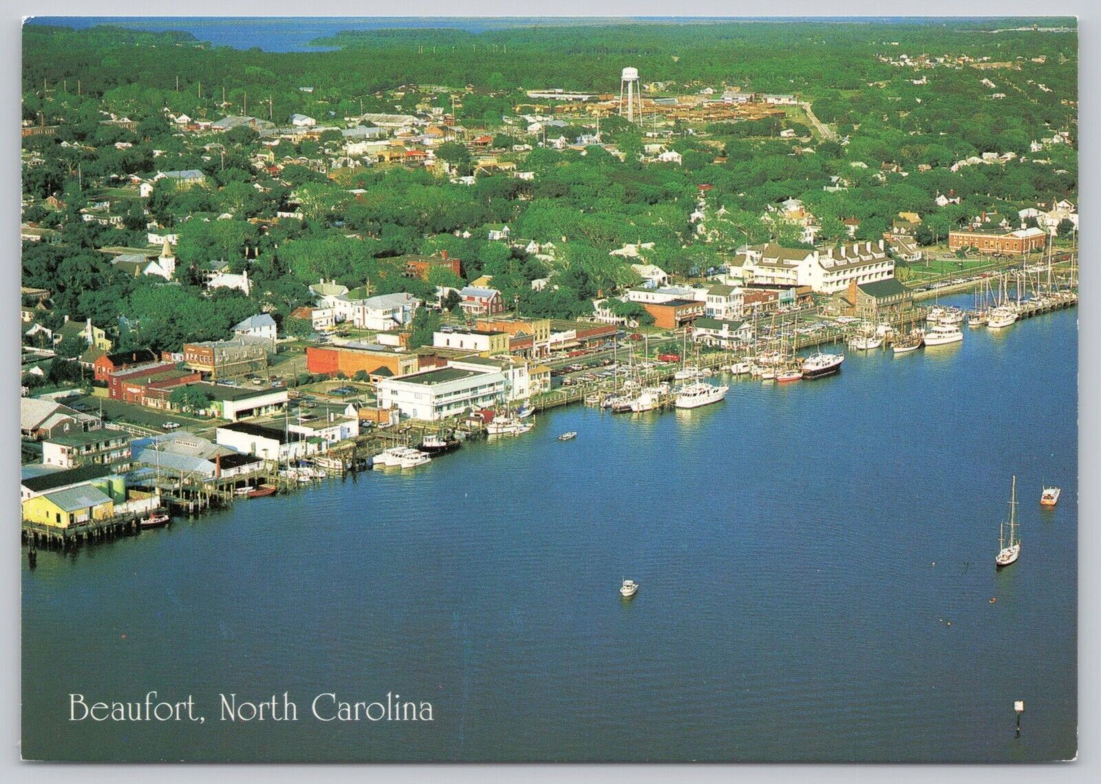 Aerial View of Beaufort NC North Carolina Intercoastal Waterway 4x6 Postcard
