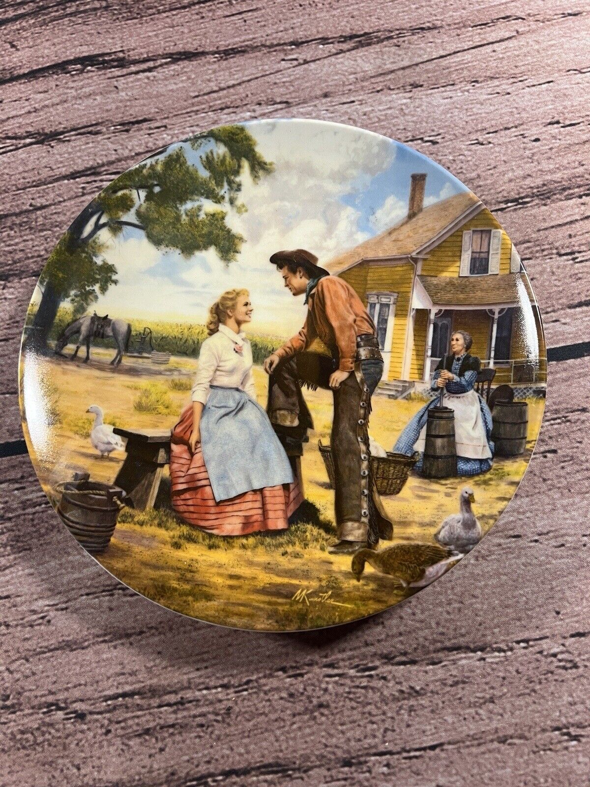 Oh What A Beautiful Mornin Collectors Plate Oklahoma Knowles by Mort Künstler