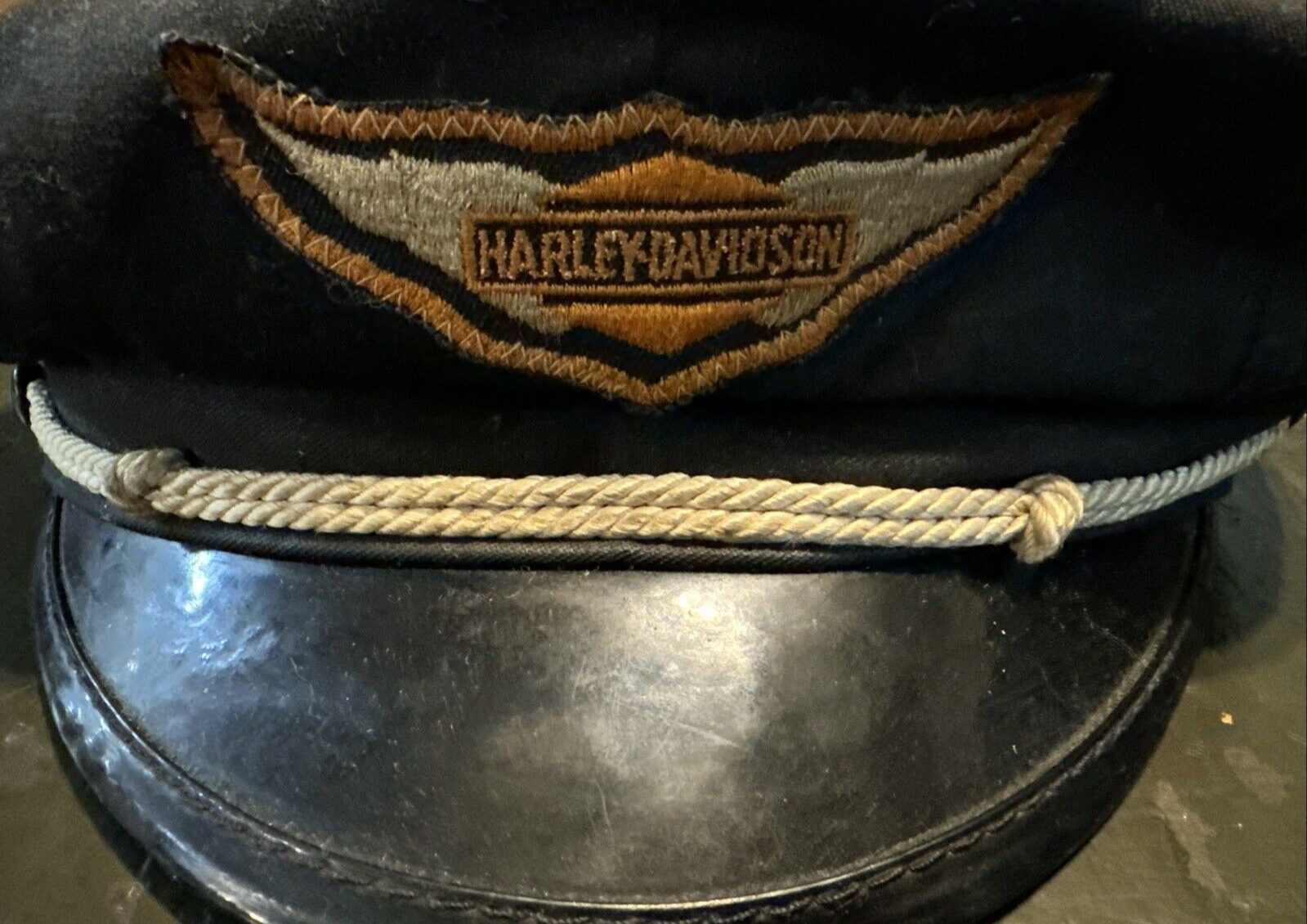 AUTHENTIC VINTAGE 1950s ORIGINAL HARLEY DAVIDSON CAPTAINS HAT CAP