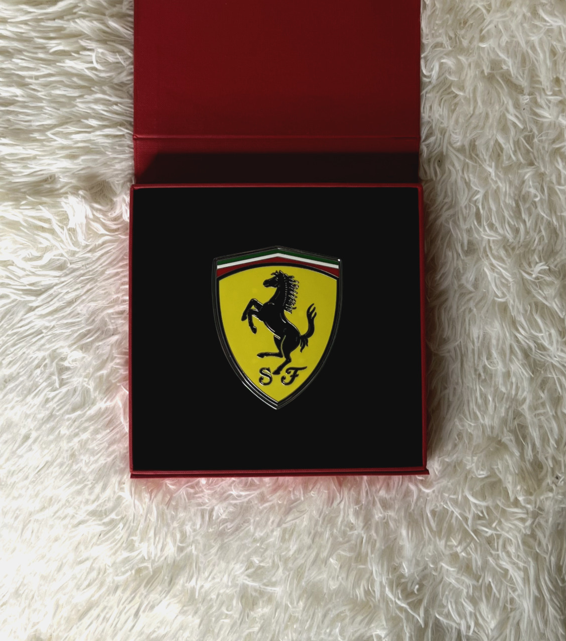 COLLECTIBLE Ferrari Emblem Enameled Alloy Paperweight | Brand New With Box 