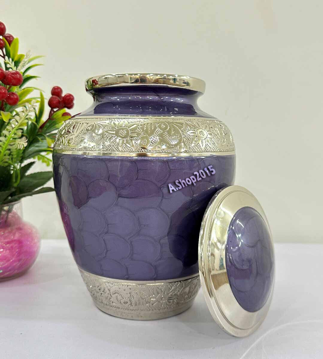 Heavenly Peace Lovely Purple Adult Cremation Urn For Human Ashes -