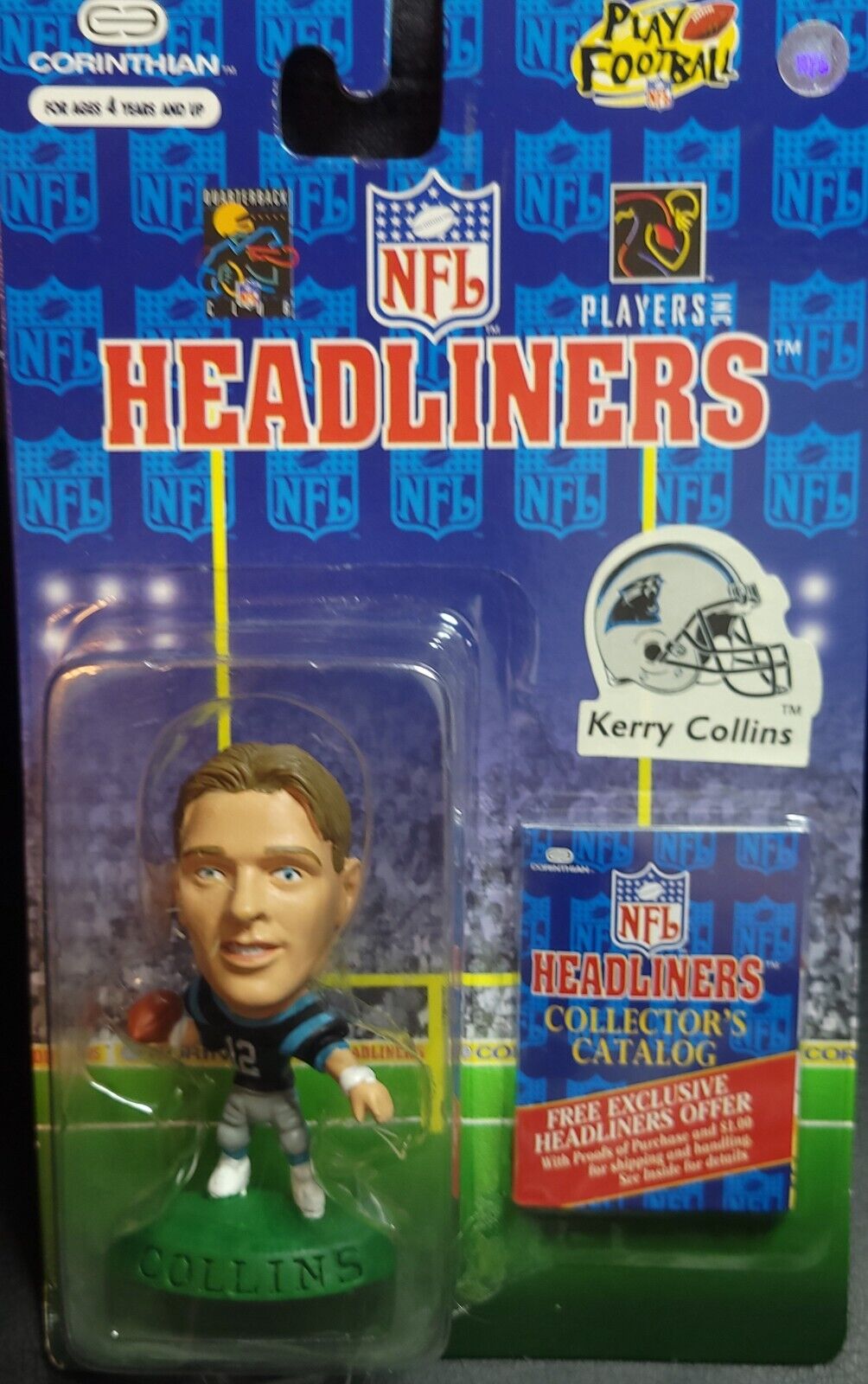 1996 Corinthian NFL Headliners 3” Figure-Kerry Collins-Panthers-HOF