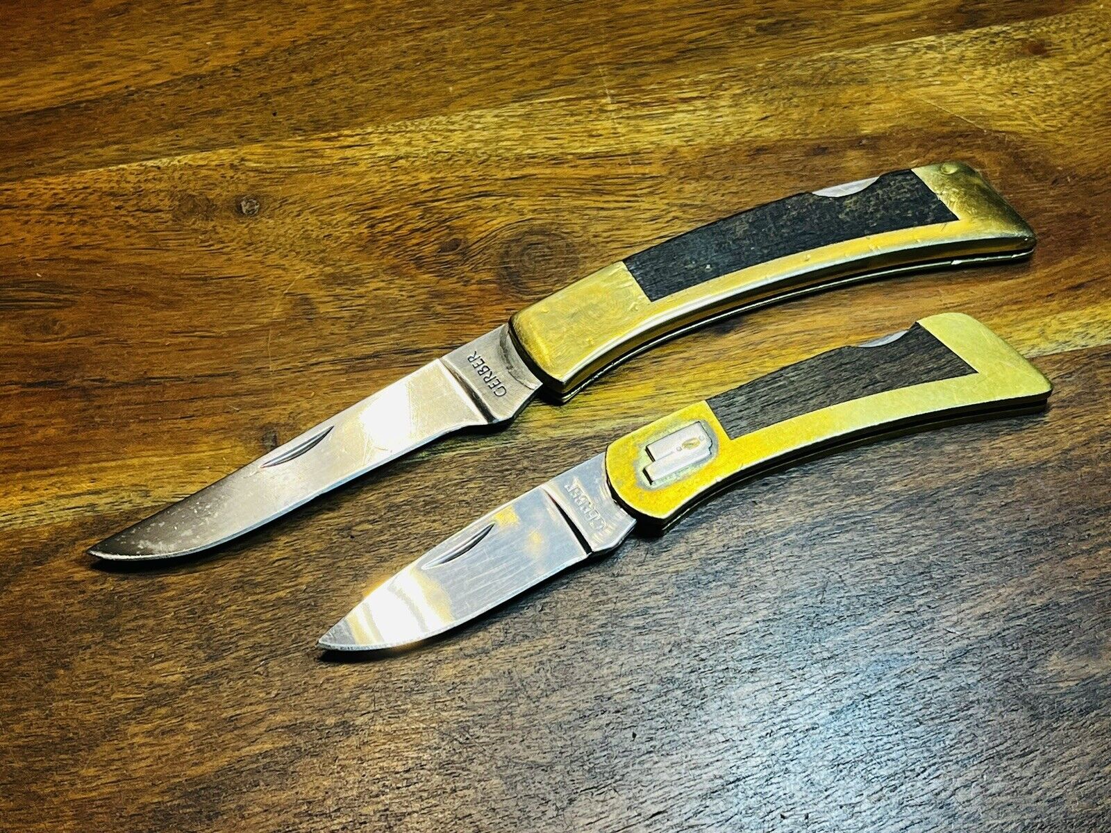 TSA CONFISCATED GERBER USA SPORTSMAN LOCKBACK FOLDING KNIVES KNIFE (Lot of 2)