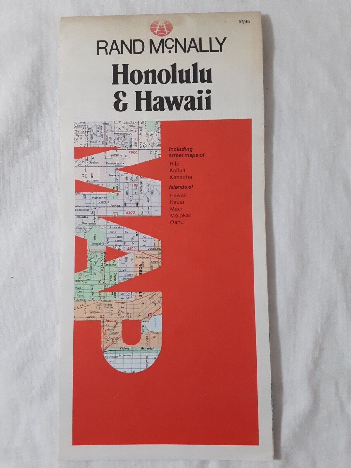 Honolulu & Hawaii Rand McNally 1985 map Hilo Maui +  0-528-27117-2