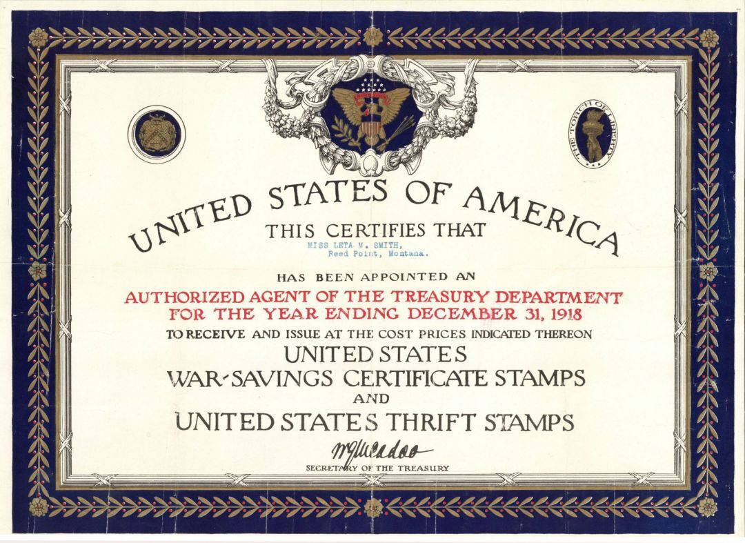 U.S. Treasury Department Appointment - Americana - Miscellaneous