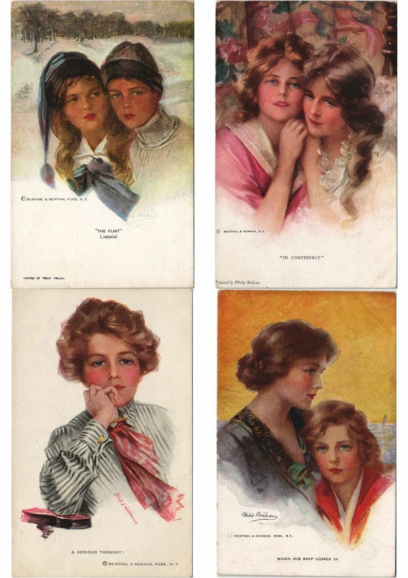 PHILIP BOILEAU ARTIST SIGNED 20 Vintage Postcards (L3061)