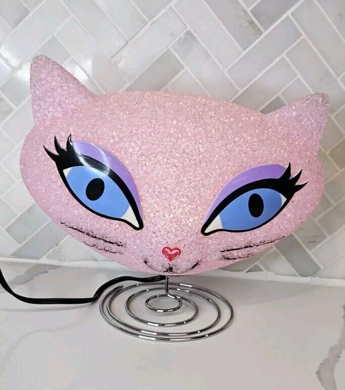 Bratz Petz Catz Lamp Melted Plastic Popcorn Light Bobblehead Pink Cat 2000s