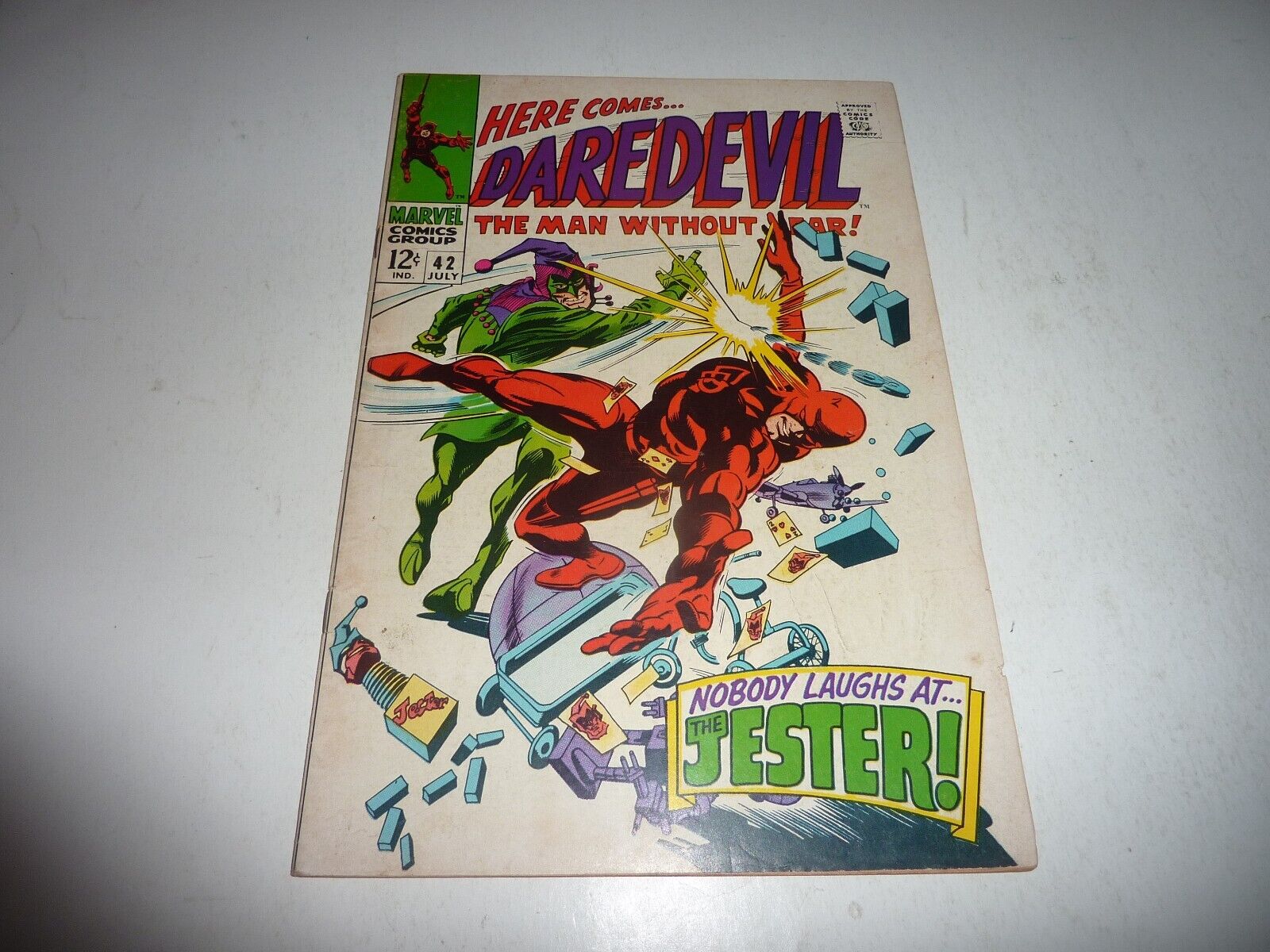 DAREDEVIL #42 Marvel 1968 Silver Age Complete Copy Glossy VG+ 1st JESTER