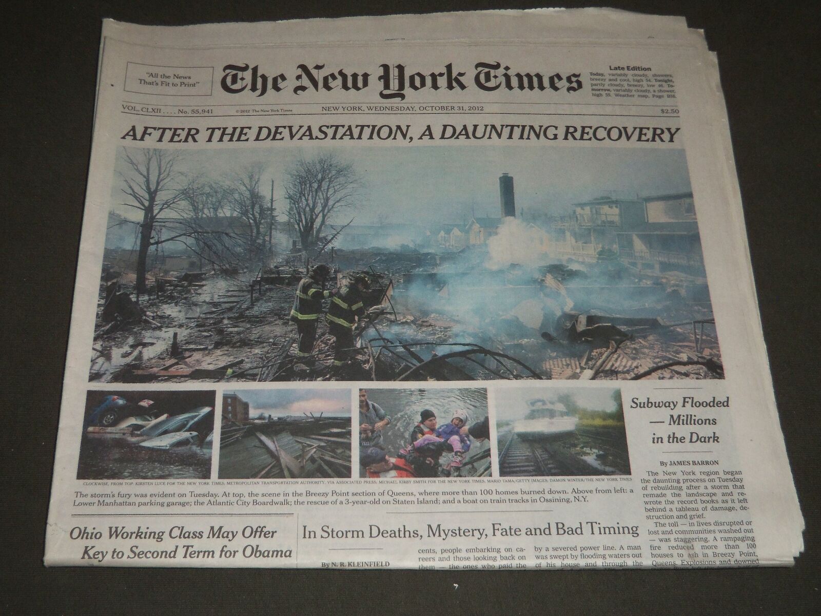 2012 OCTOBER 31 NEW YORK TIMES - AFTER THE DEVASTATION - RECOVERY - NP 2448