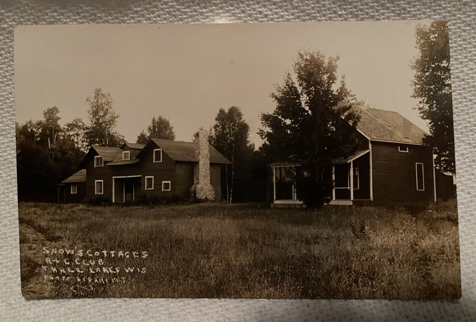 RPPC THREE LAKES, WISCONSIN R & G Club Snow’s Cottages