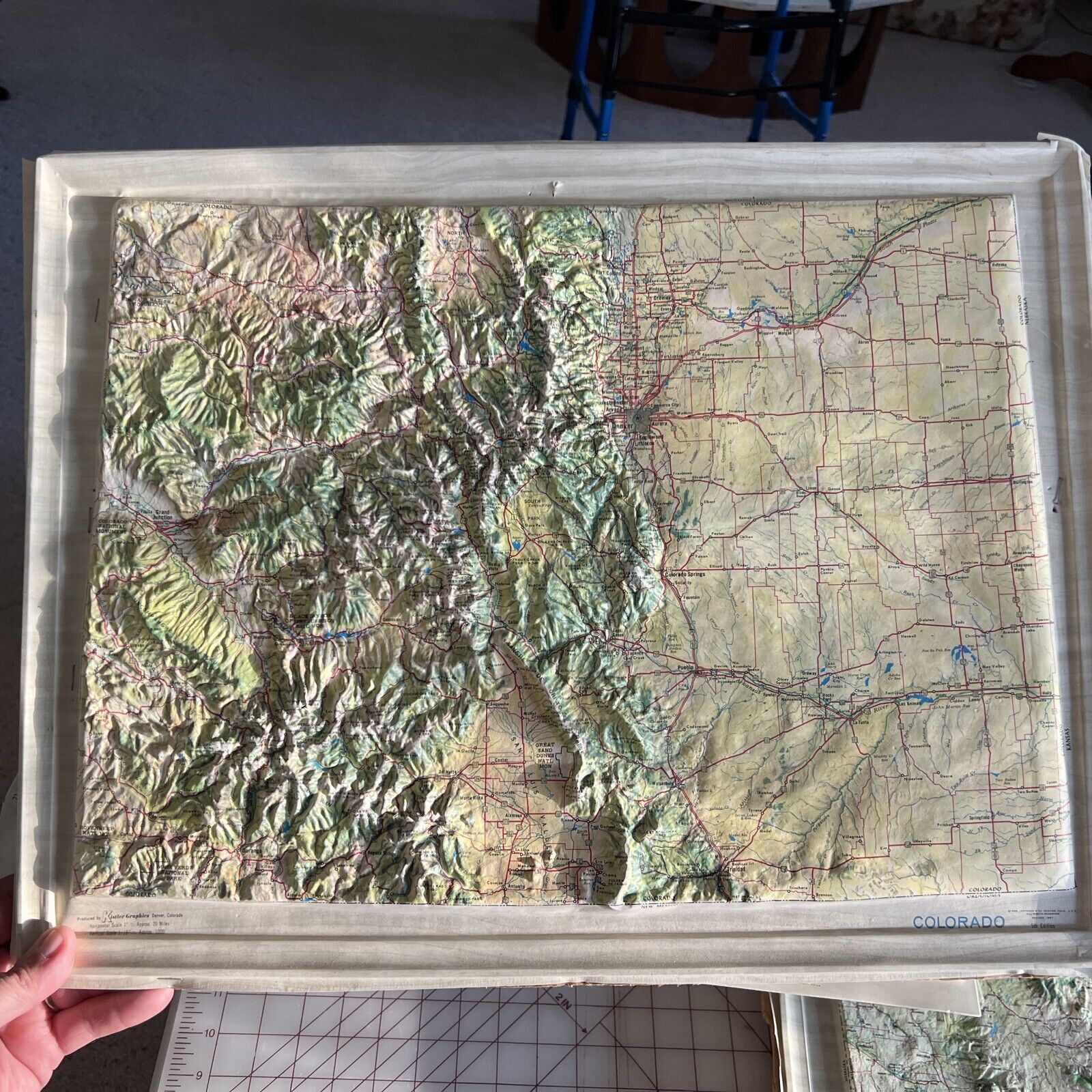 NEW SEALED 1990 Colorado in 3-D Kistler Graphics Raised Relief Map 3D