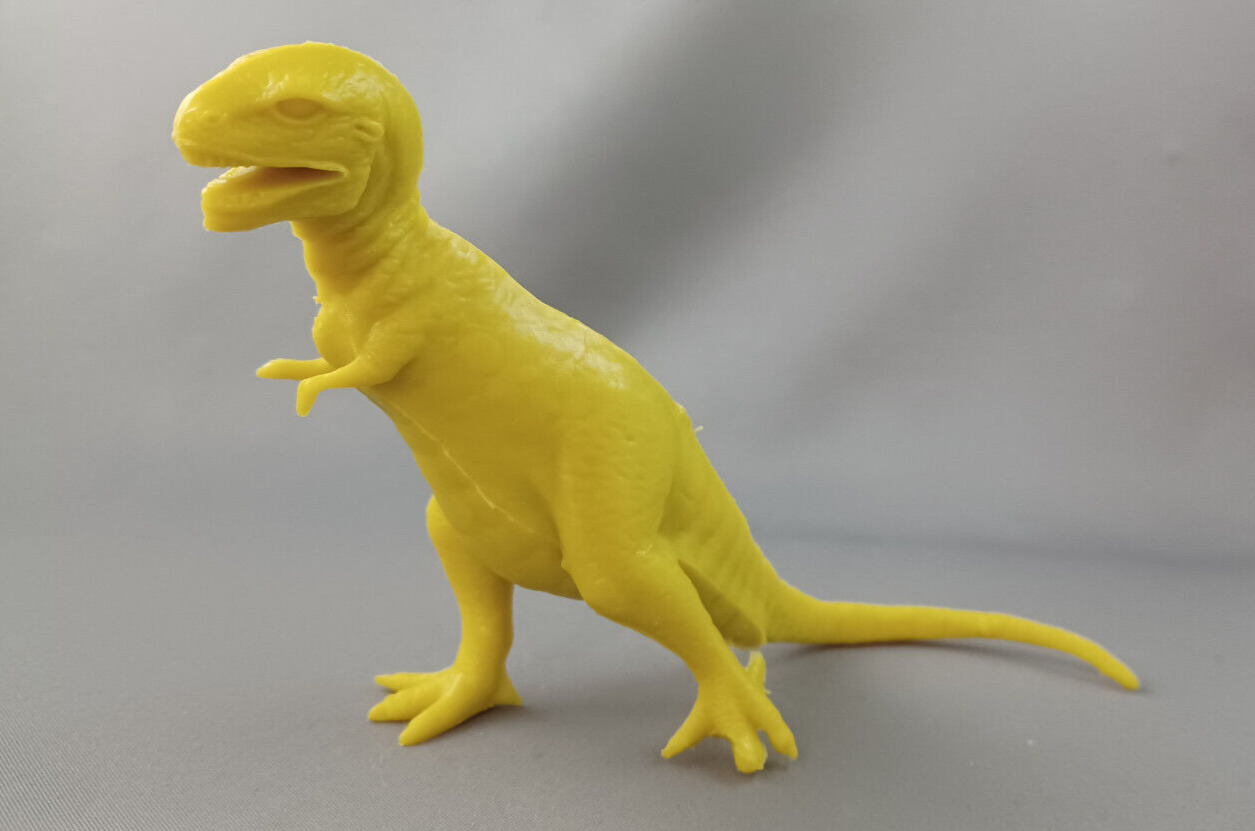 Marx Dinosaur Tyrannosaurus 1970s Prehistoric Playset Vintage Yellow Plastic