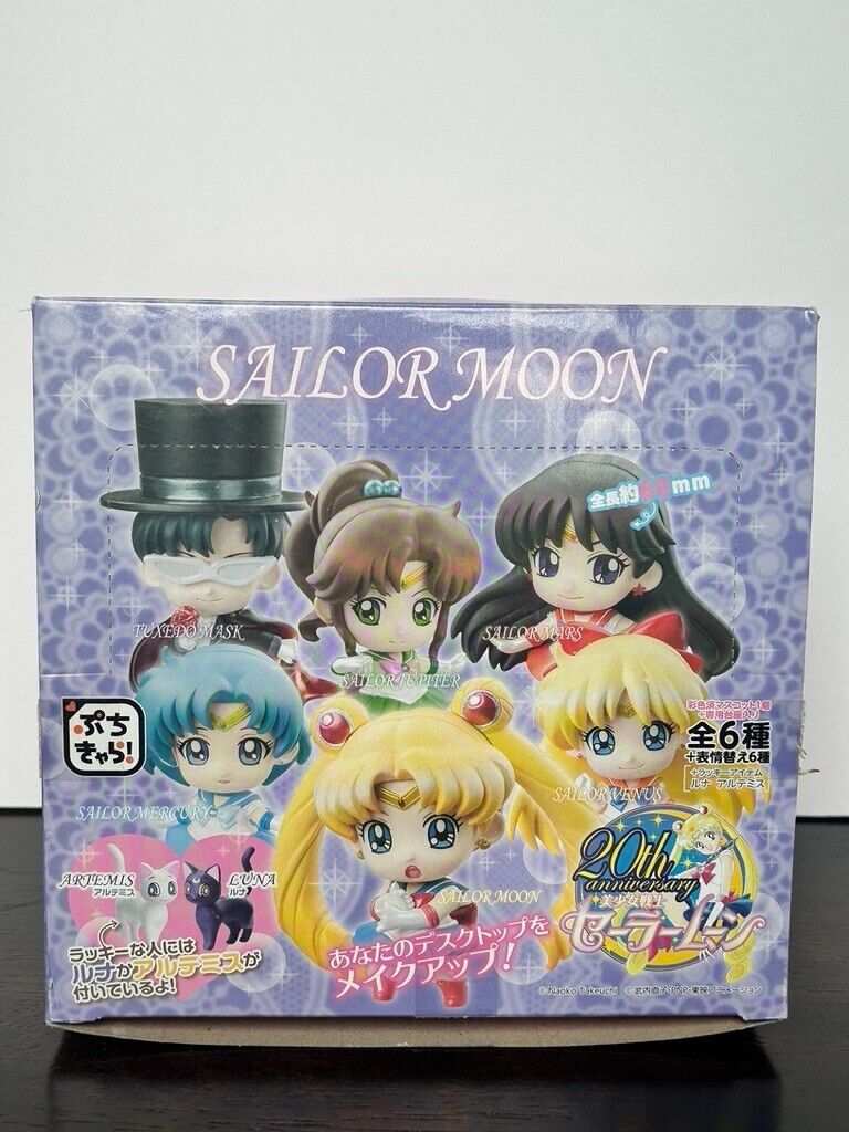 Sailor Moon 20th Anniversary Petit Chara Figures Box Set of 6 NEW MegaHouse