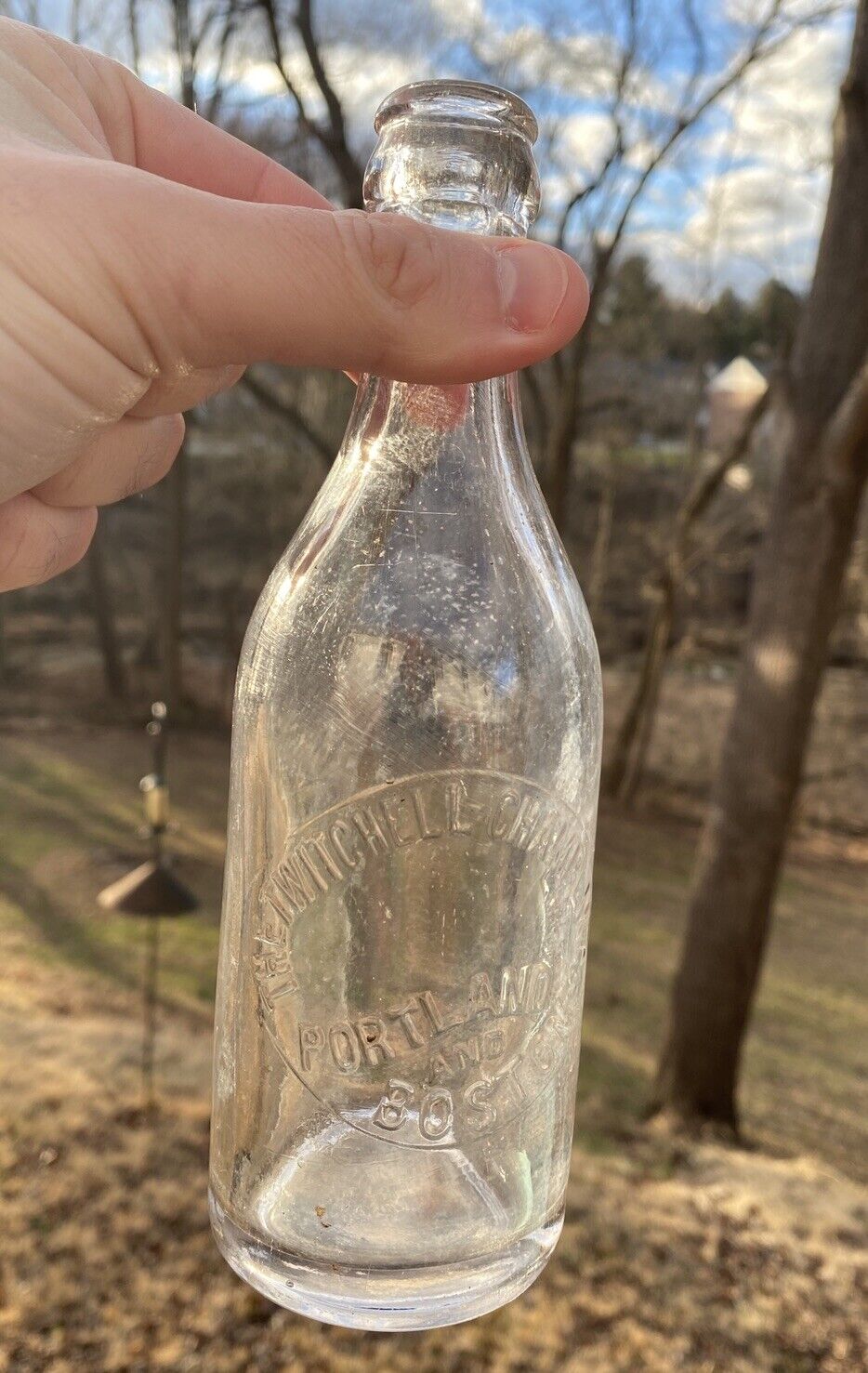 The Twitchell-Champlin Co Portland And Boston MA Massachusetts Blown Soda Bottle