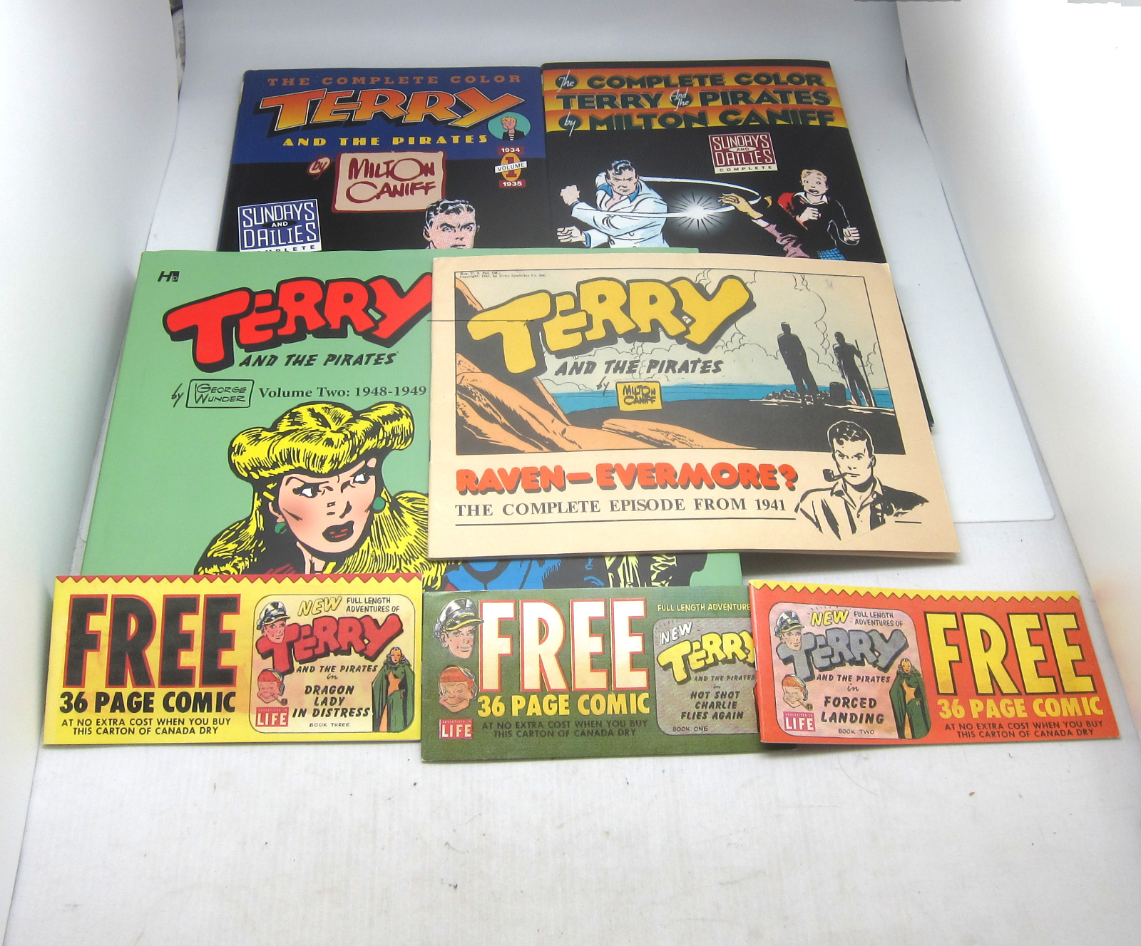Terry and the Pirates 6 Books & Booklets Milton Caniff George Wunder Complete