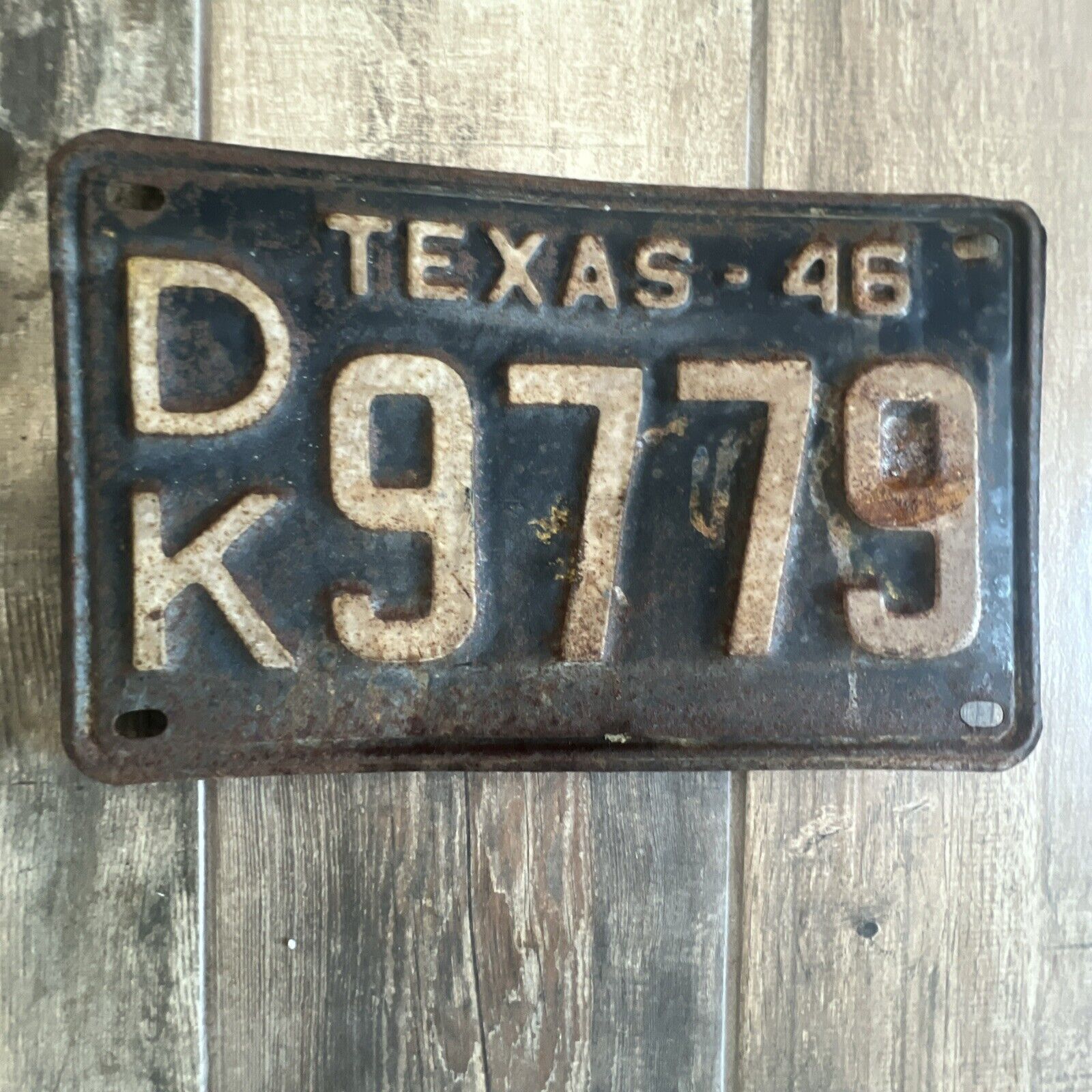 1946 Texas Vintage License Plate
