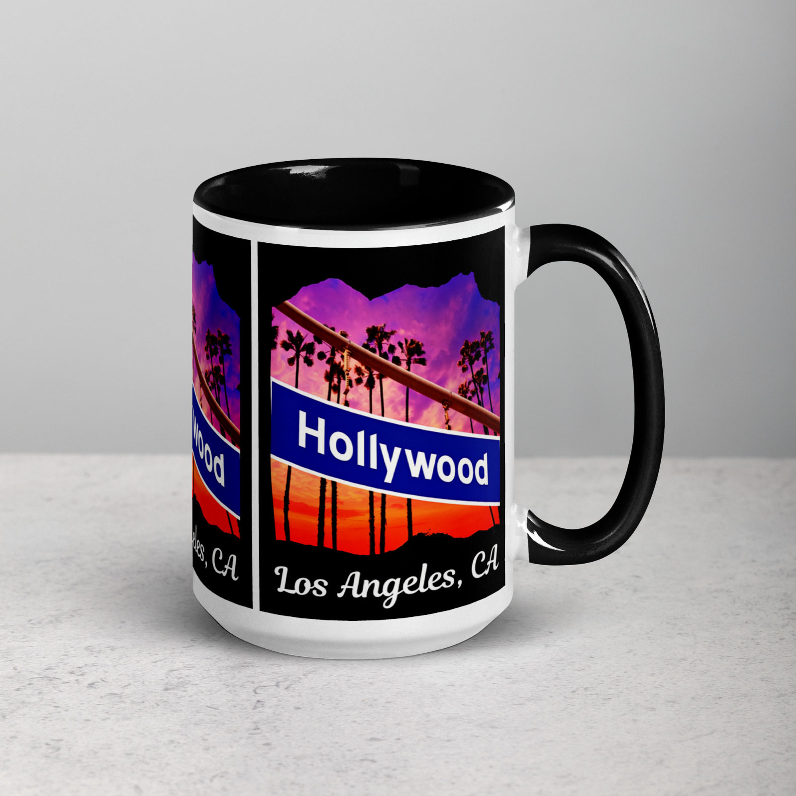 Hollywood Los Angeles, CA Premium Coffee Mug 15oz (443.60ml) Souvenir FAN ART