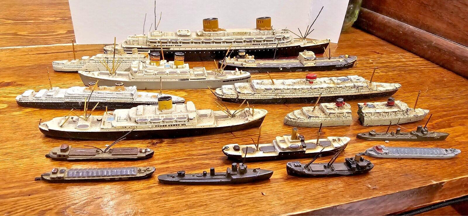 LOT Antique Cast Lead Steamships Tankers Boats Ships Ocean Liner Cruise