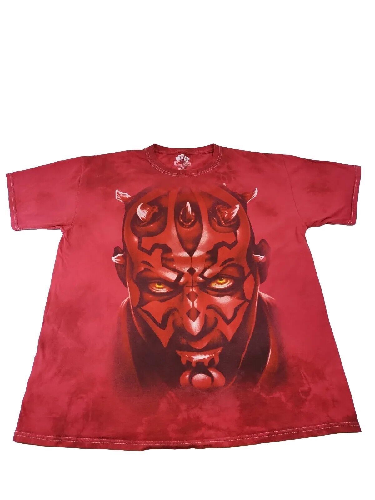 Star Wars T-Shirt Darth Maul Men's Size Large Tie Dye Red Full Graphic