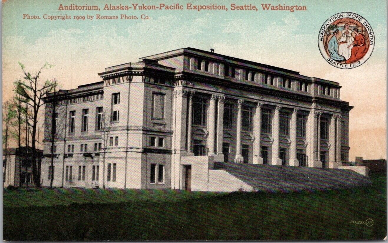 1909 AYPE Seattle World\'s Fair Postcard \