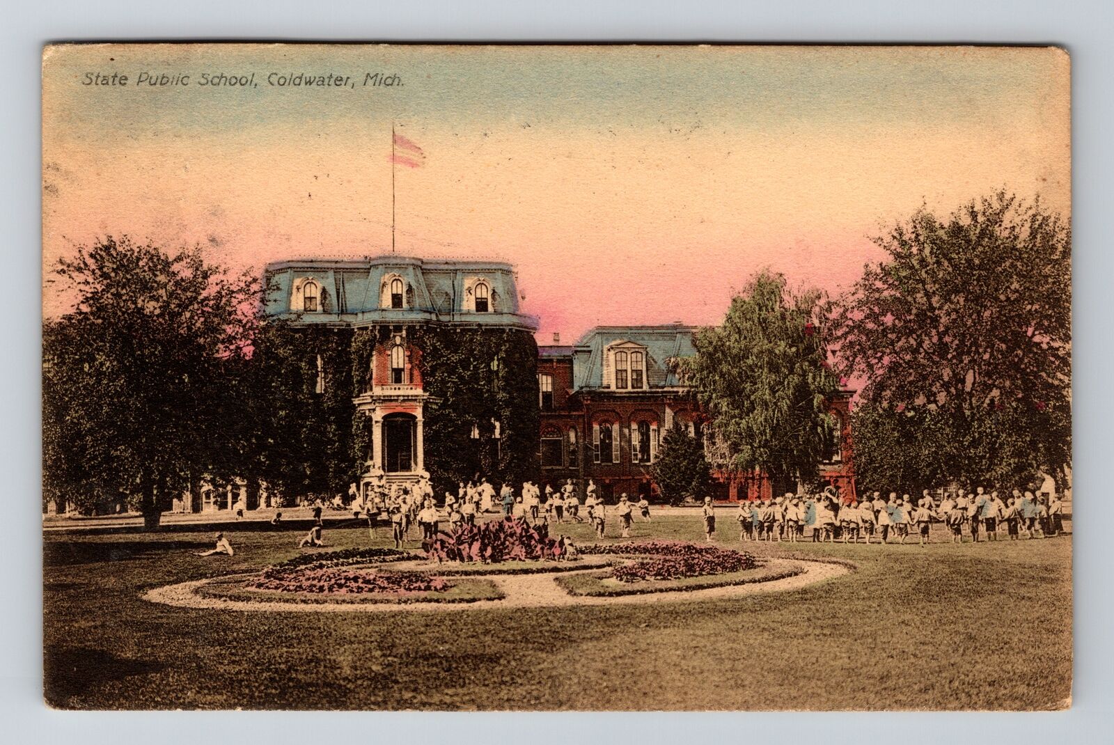 Coldwater MI-Michigan, State Public School, Vintage c1909 Postcard