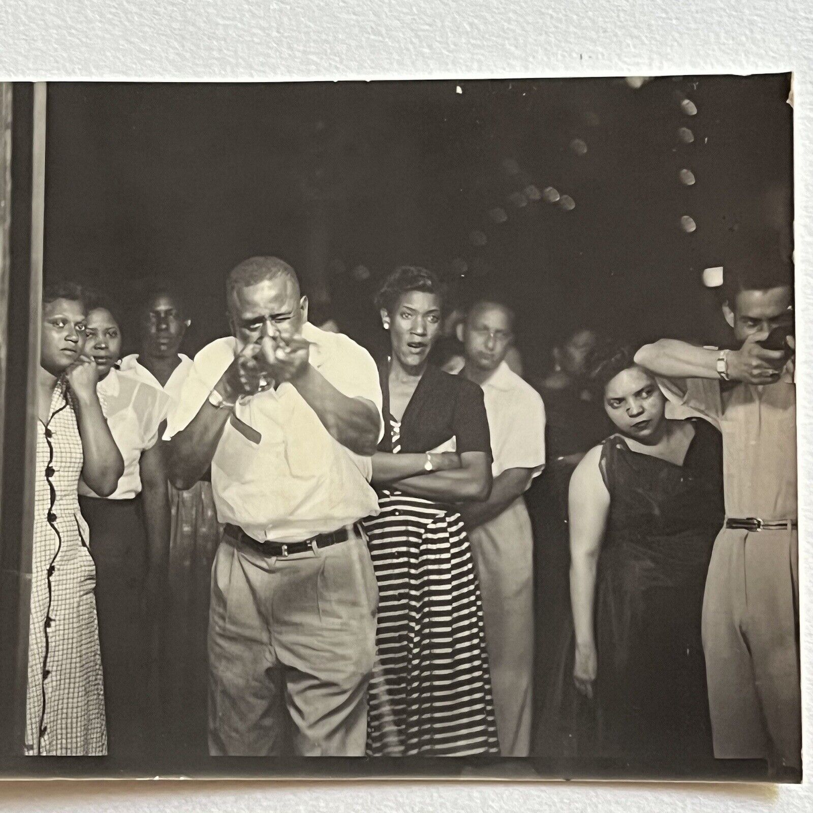 Vintage Carnival Photograph Shooting Game Black African American Men Women
