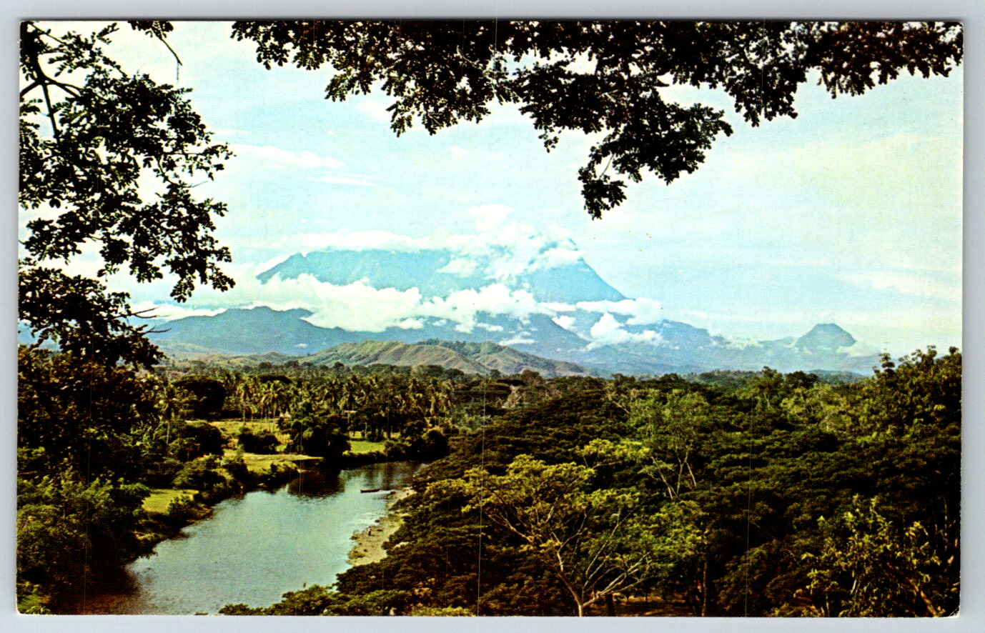 c1960s Mount Kinabalu North Borneo Mountain Asia Kota Belud Vintage Postcard