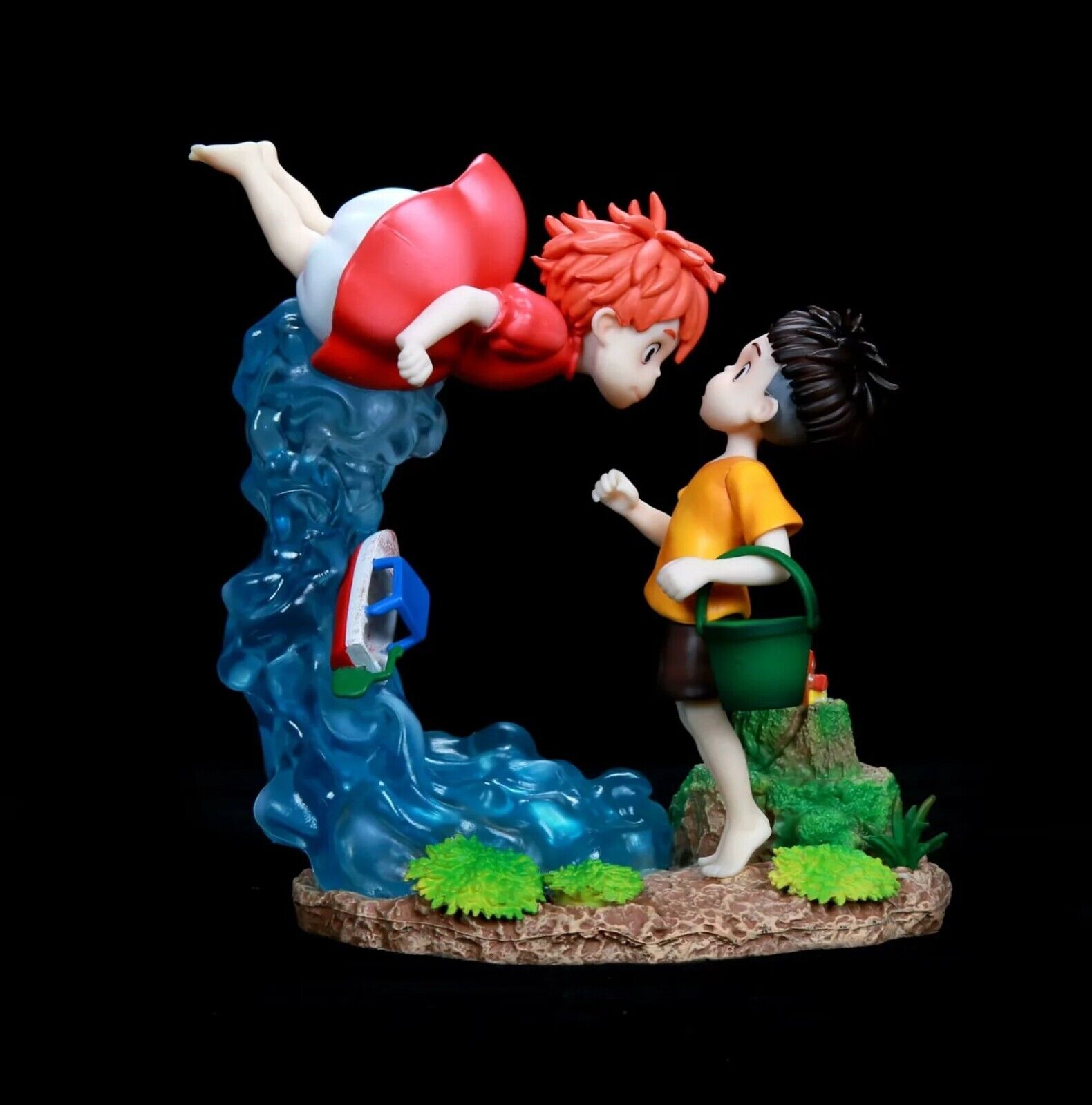  Ponyo on the Cliff Figure Toys Ponyo And Sosuke Scene Model Doll Statue 