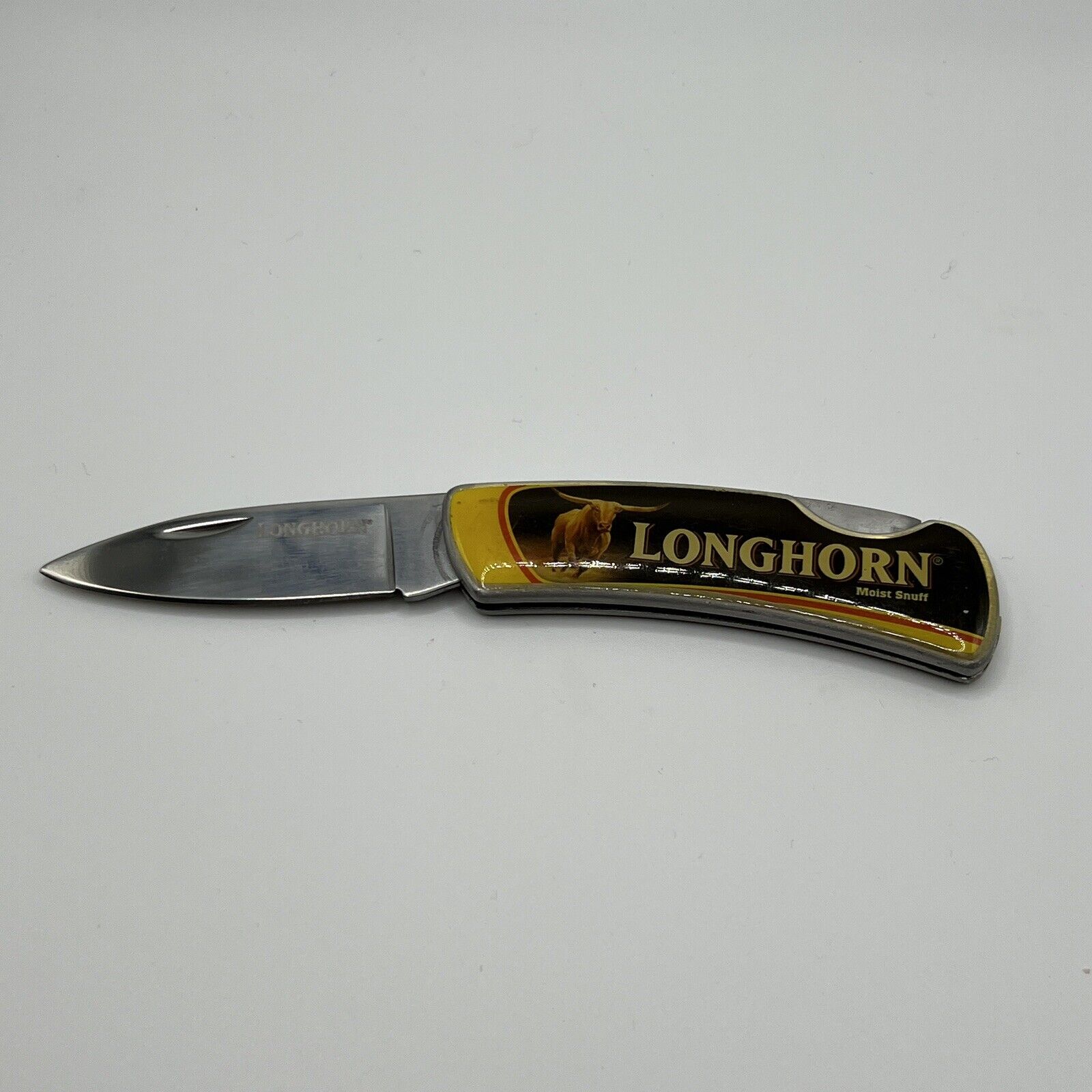 Vintage Longhorn Moist Snuff Advertising Knife