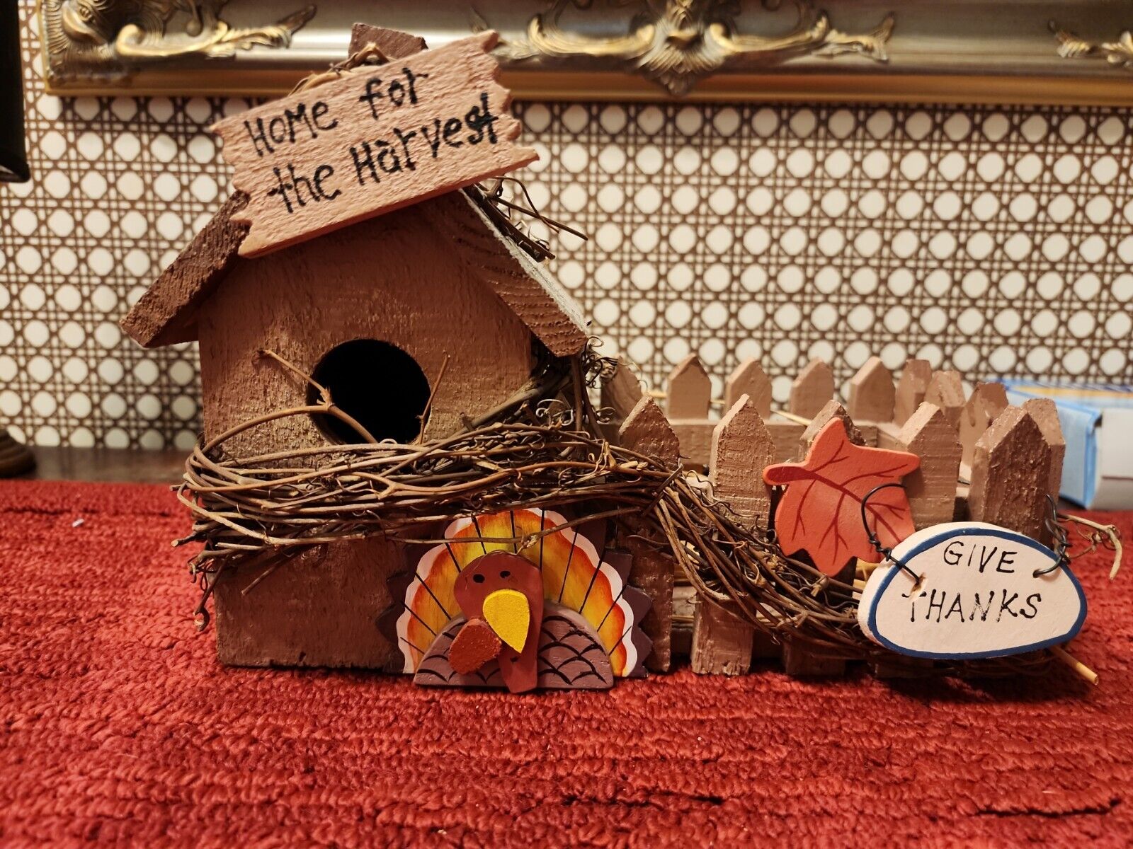 Novelty Thanksgiving Wooden Birdhouse