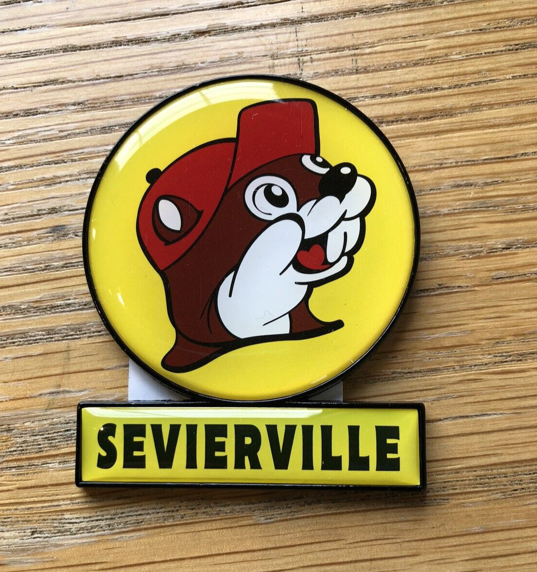 Buc-ee's Souvenir Magnet - Sevierville Tennessee Sign - Yellow 2 x 2.5 in - New