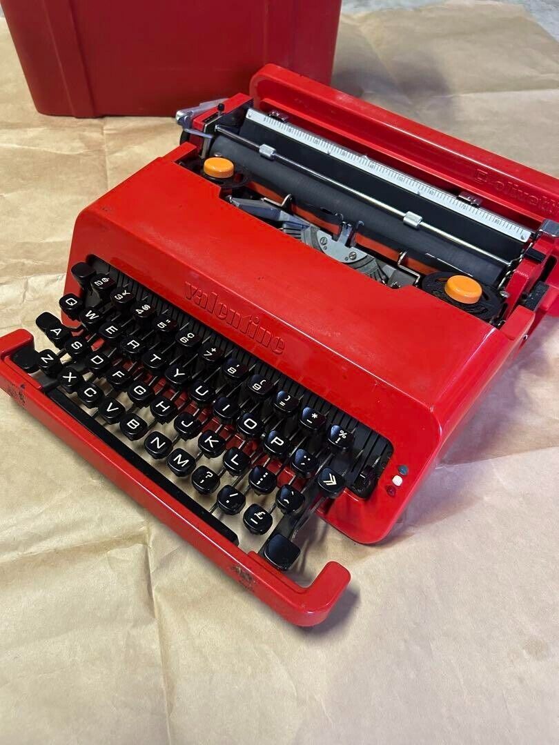 Olivetti Valentine Typewriter Red RARE Vintage antique for interior