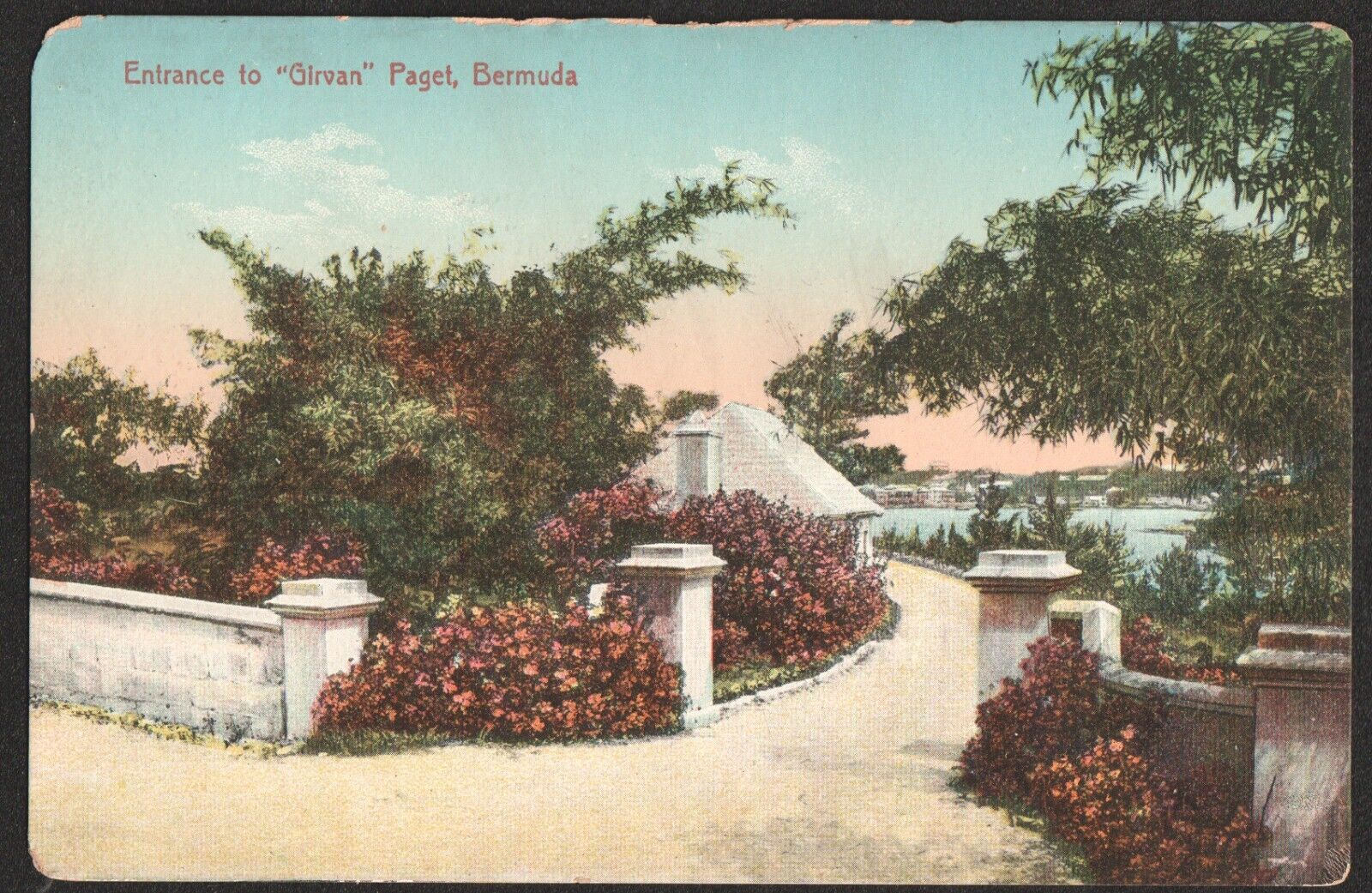 Entrance Girvan Paget Bermuda Divided Back Postcard 1907-1914 No 164 Wm Weiss Co