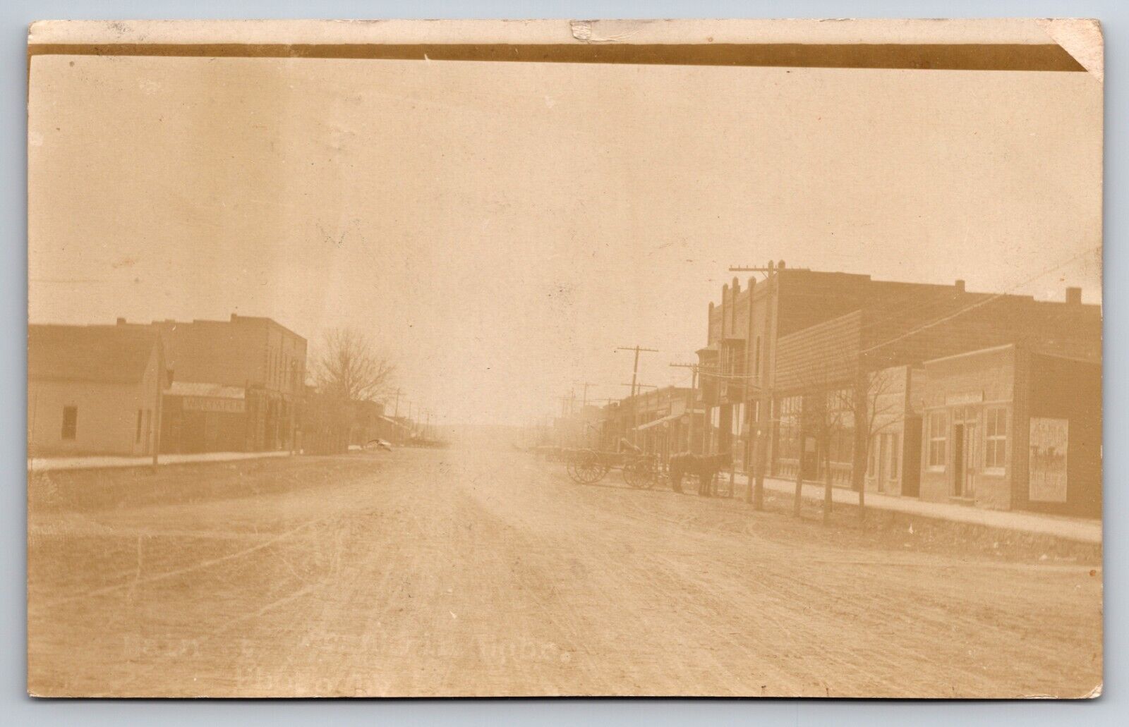 Main Street Franklin Nebraska NE Dirt Road c1908 Real Photo RPPC