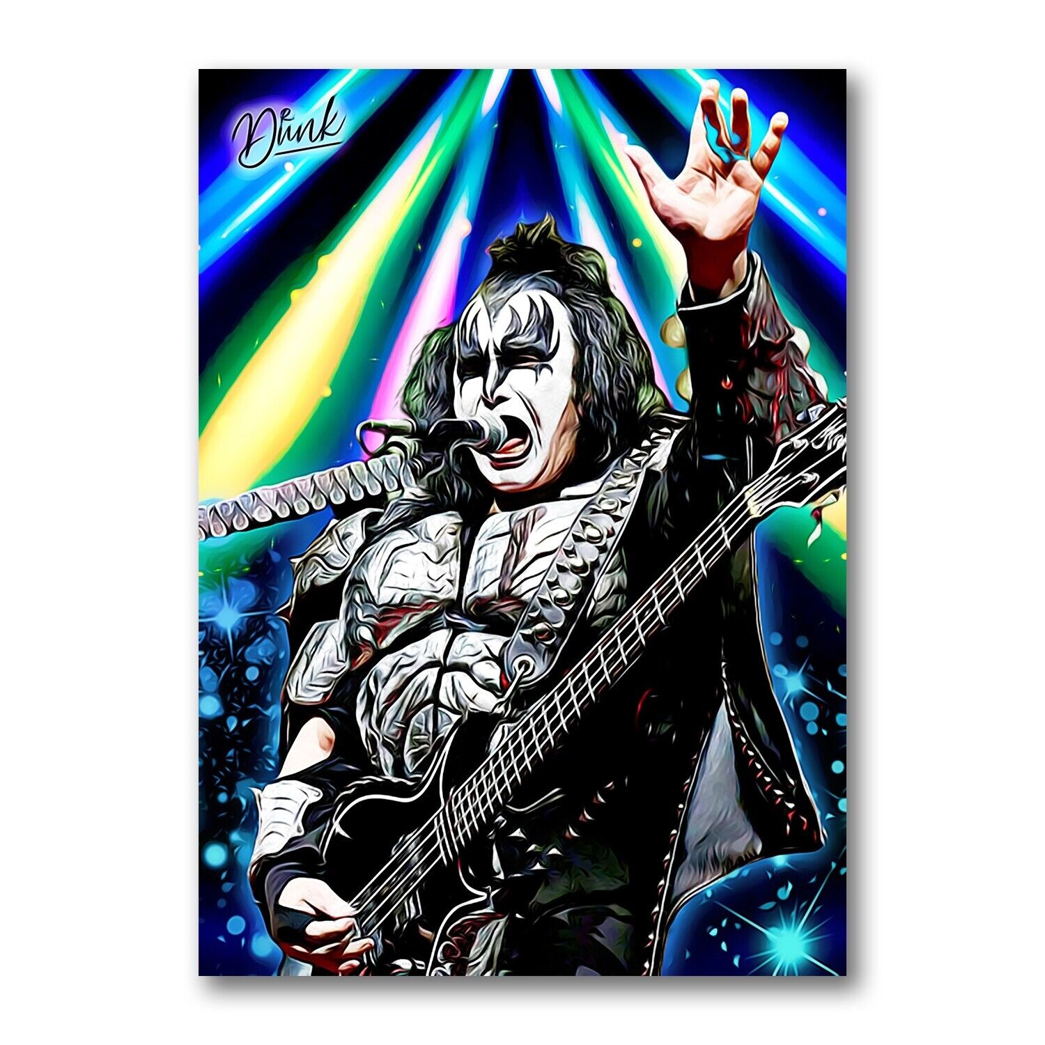 Gene Simmons Kiss VIP Headliner Sketch Card Limited 06/20 Dr. Dunk Signed Art