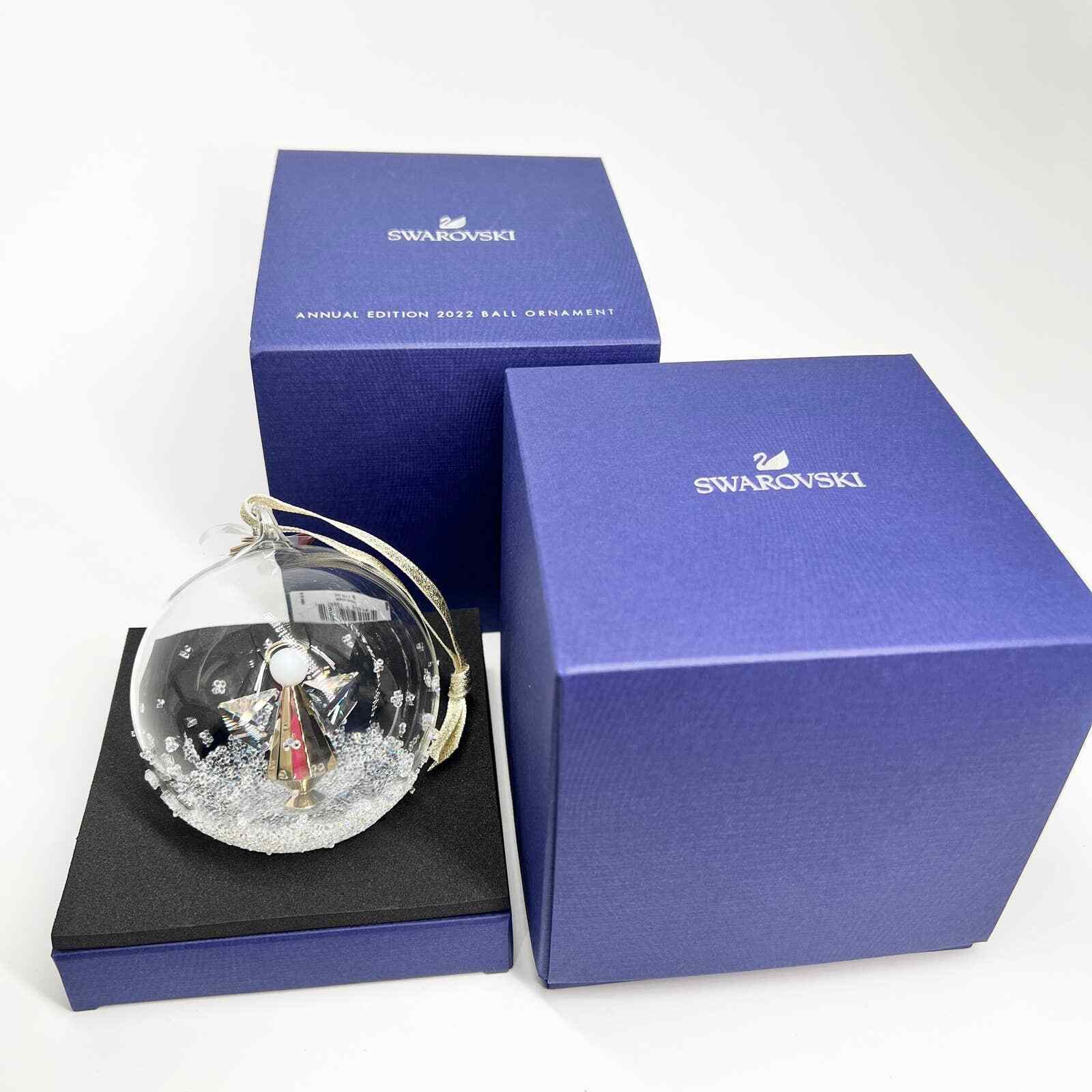 🆕 New RETIRED Swarovski Crystal 2022 Annual Ball Holiday Angel Ornament 5476021