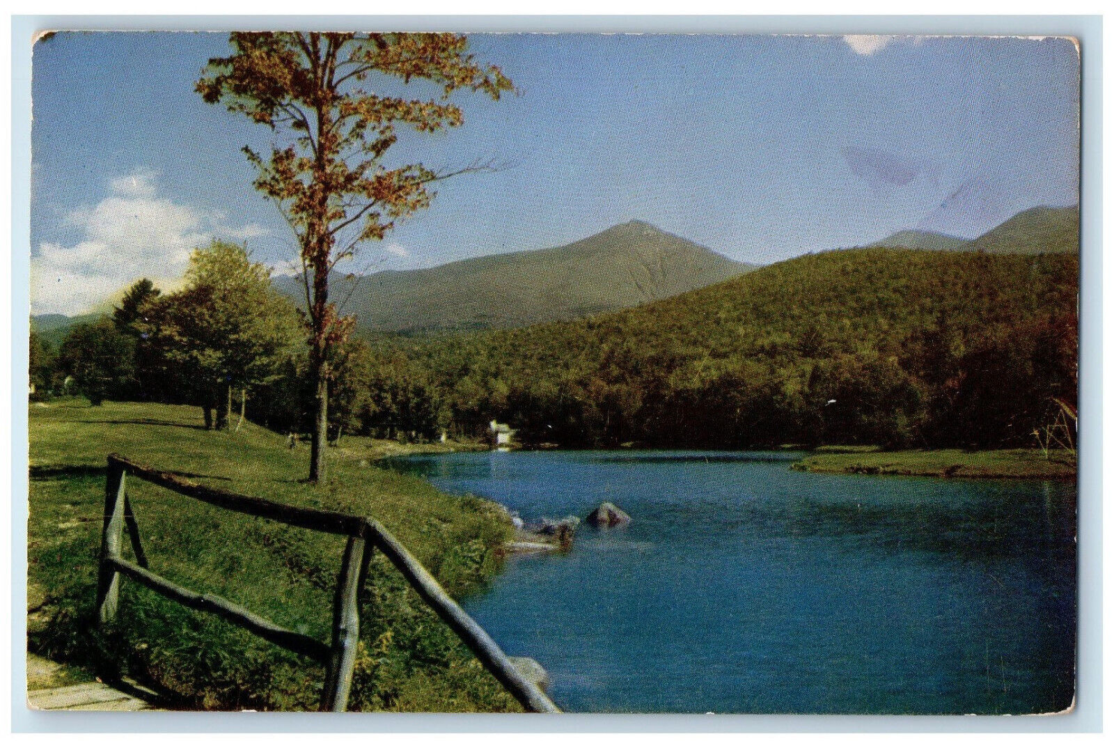 c1960's Scene of Beautiful Shadow Lake New Hampshire NH Vintage Postcard